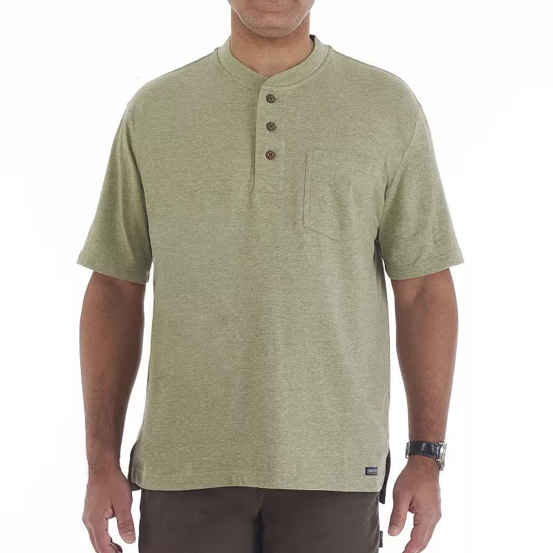 Mens Smiths Workwear Henley Khaki Grey Product Image