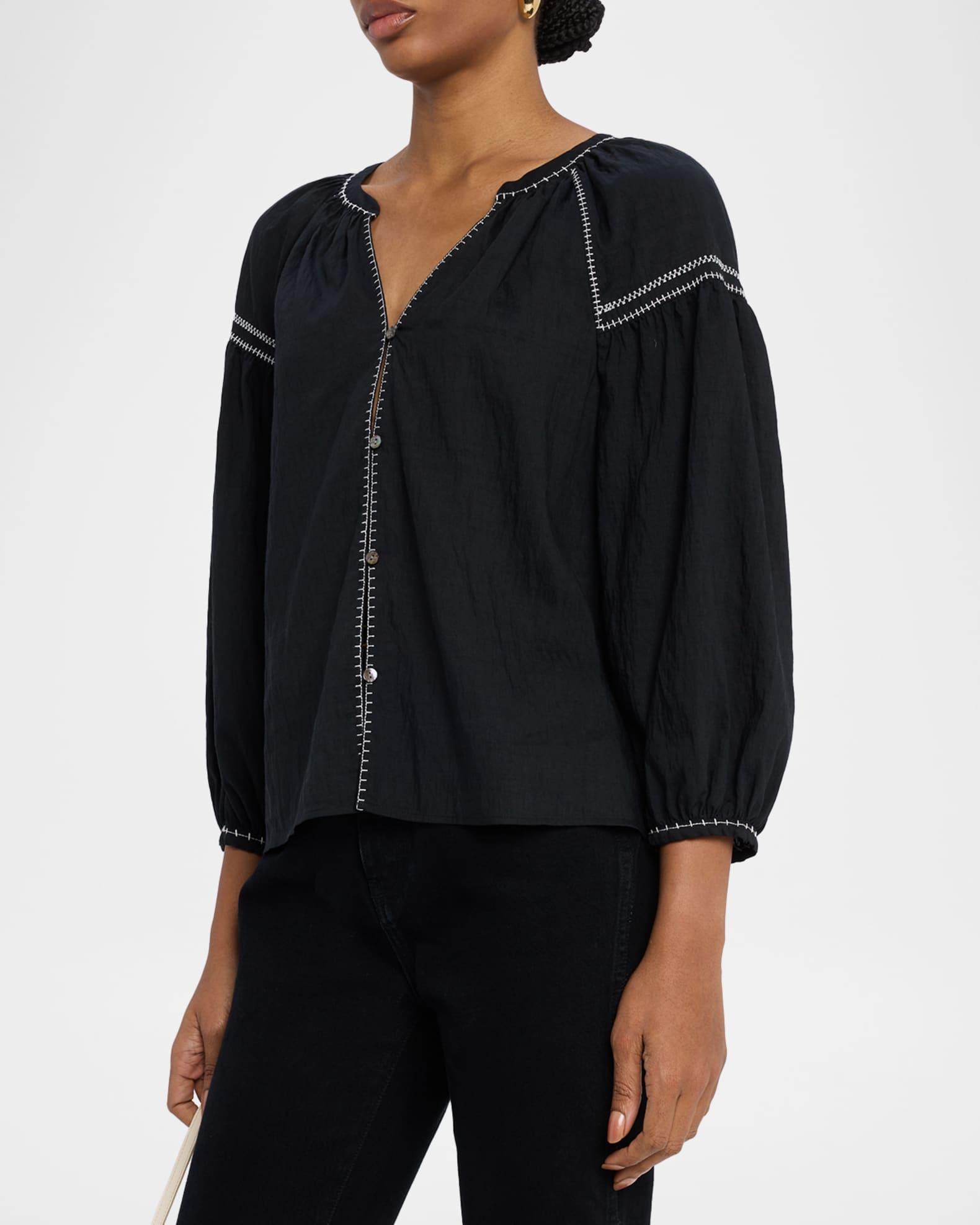 Vasia Button-Front Blouse Product Image