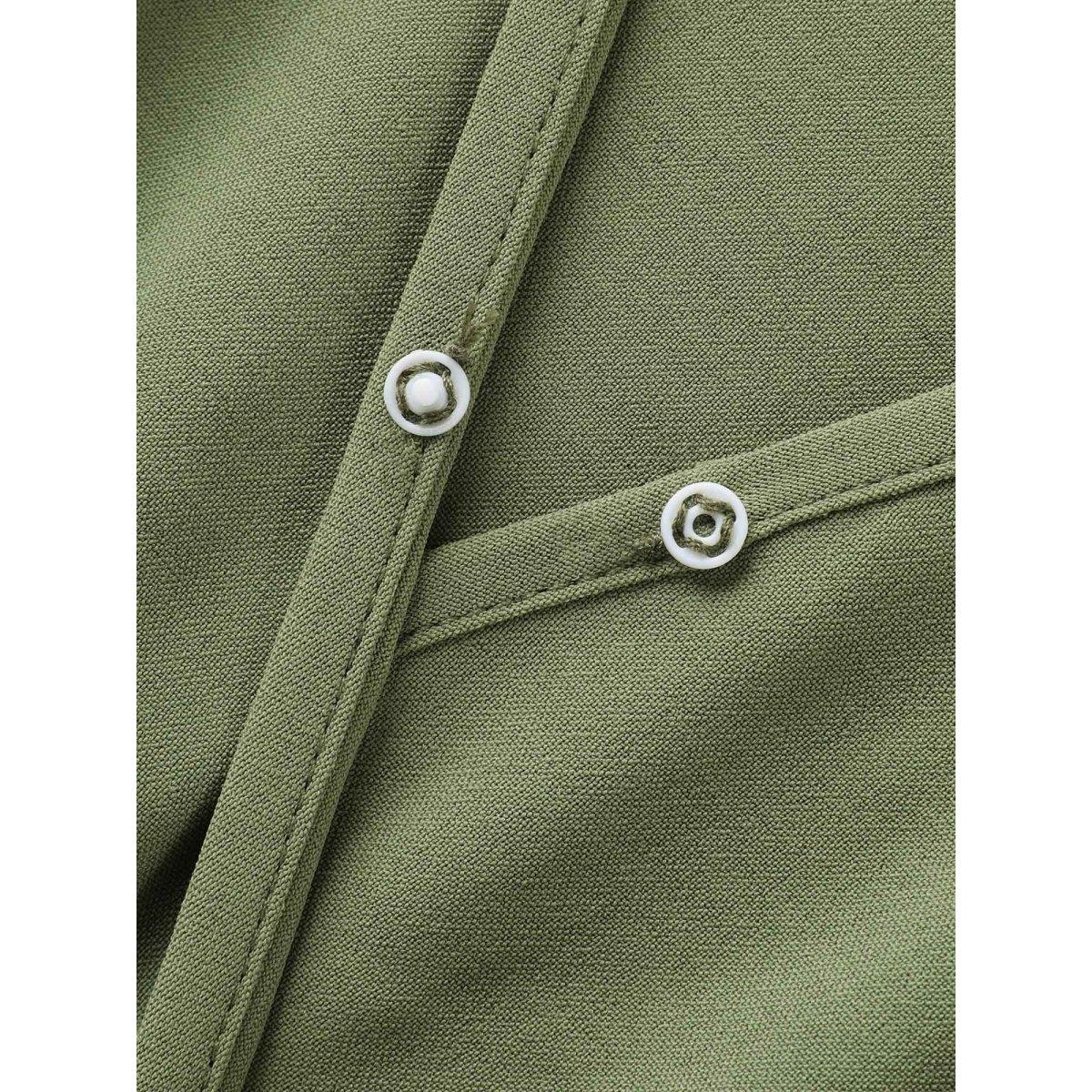 Plus Size Breezy Floral Print Belted Midi Dress Sage Women Overlap Collar Short sleeve Curvy BloomChic 10/M Product Image