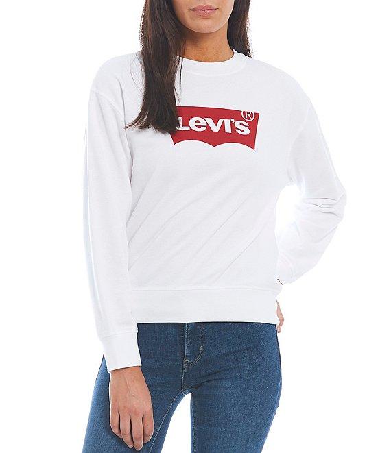 Levi's® Graphic Standard Crew Neck Long Sleeve Ribbed Hem Sweatshirt Product Image