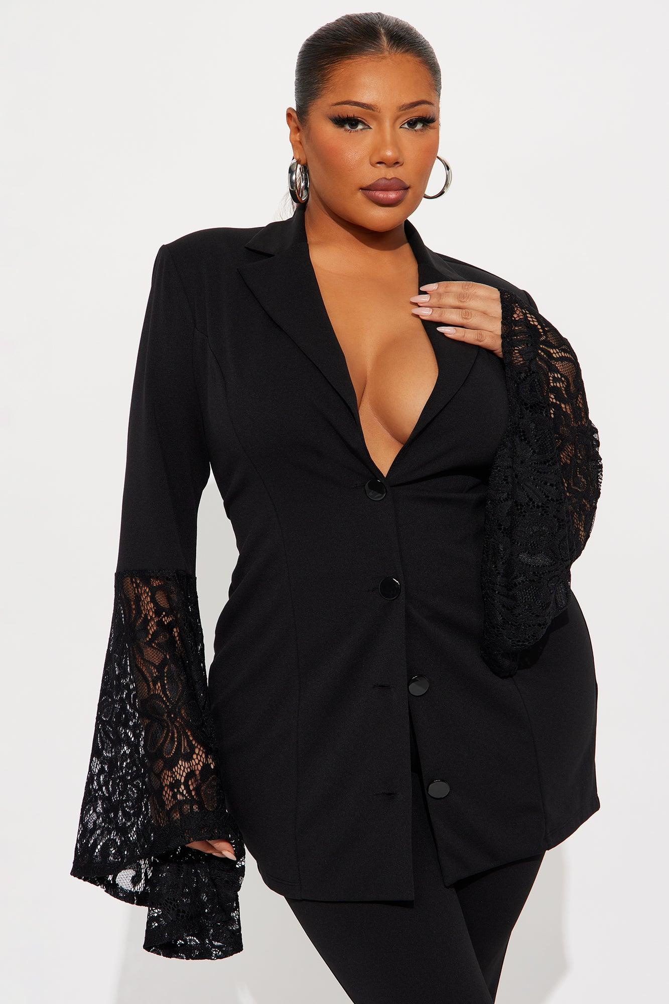 Dark Romance Blazer Pant Set - Black Female Product Image
