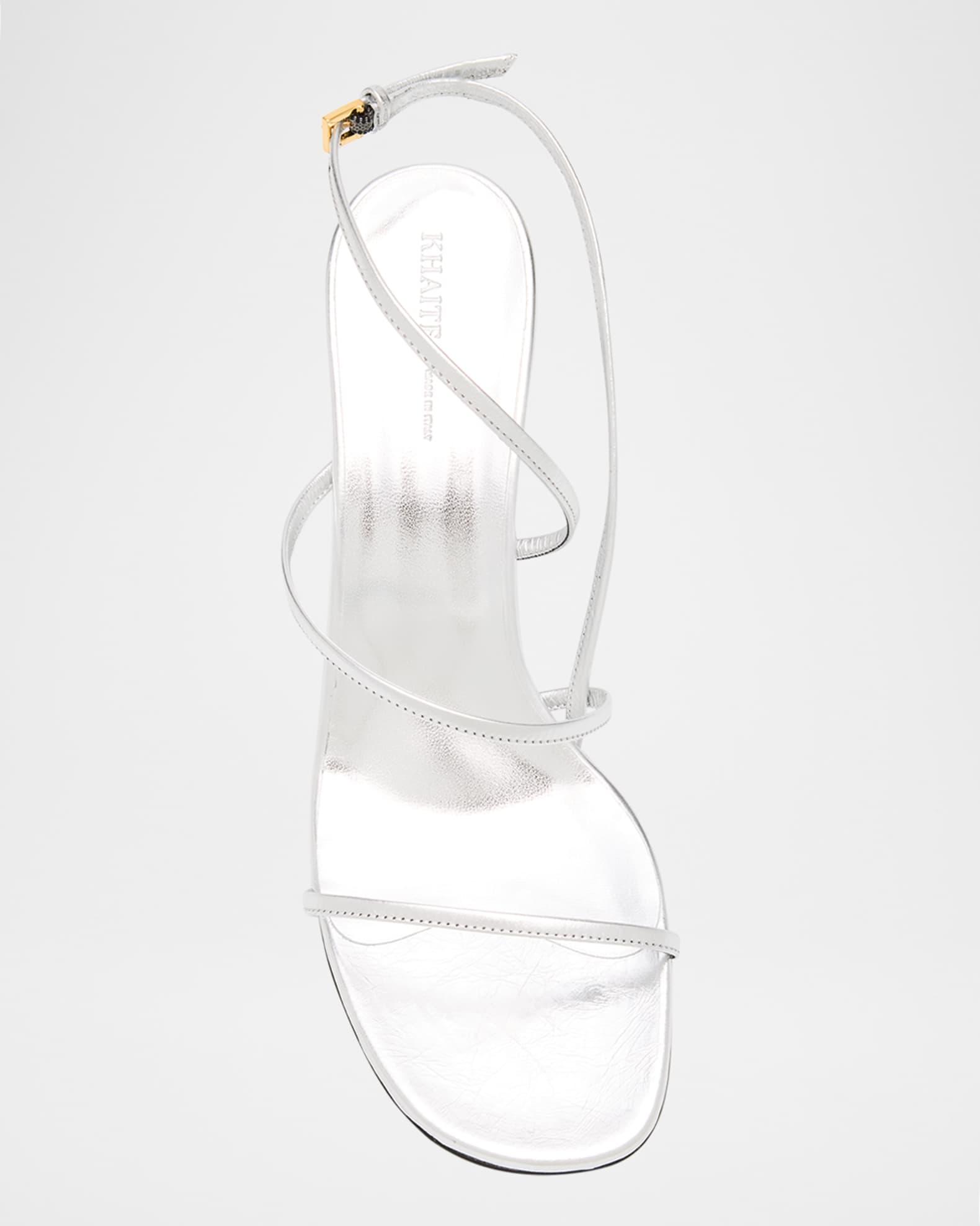 Strappy Metallic Ankle-Strap Sandals Product Image