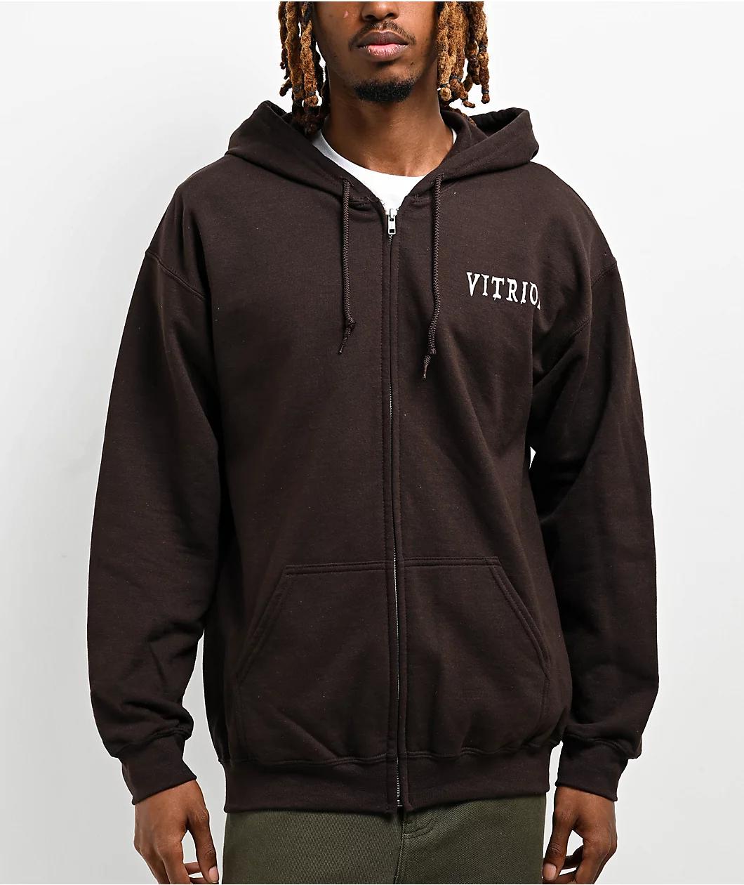Vitriol Brutal Brown Zip Hoodie Product Image