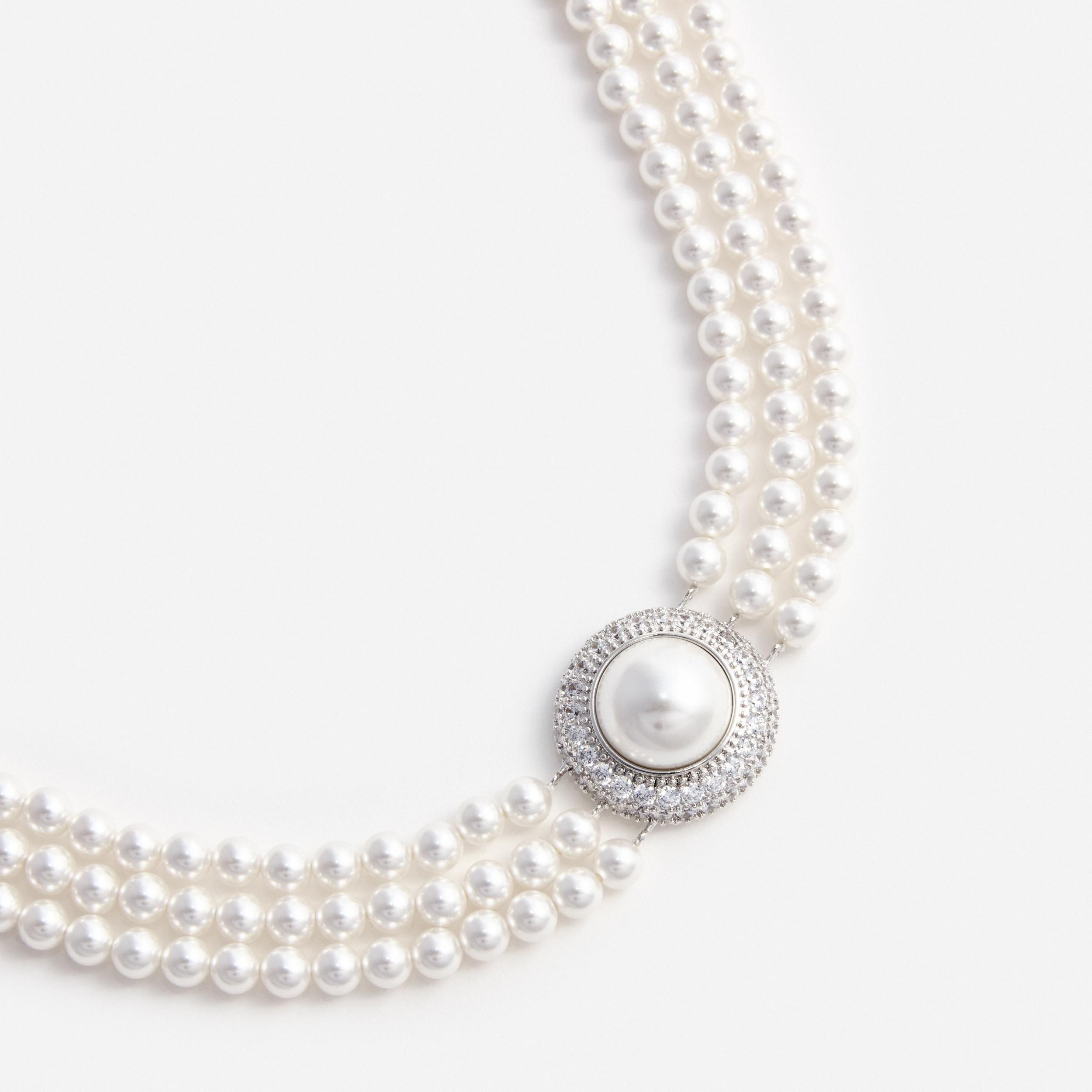 Small Crystal Pearl Choker Product Image