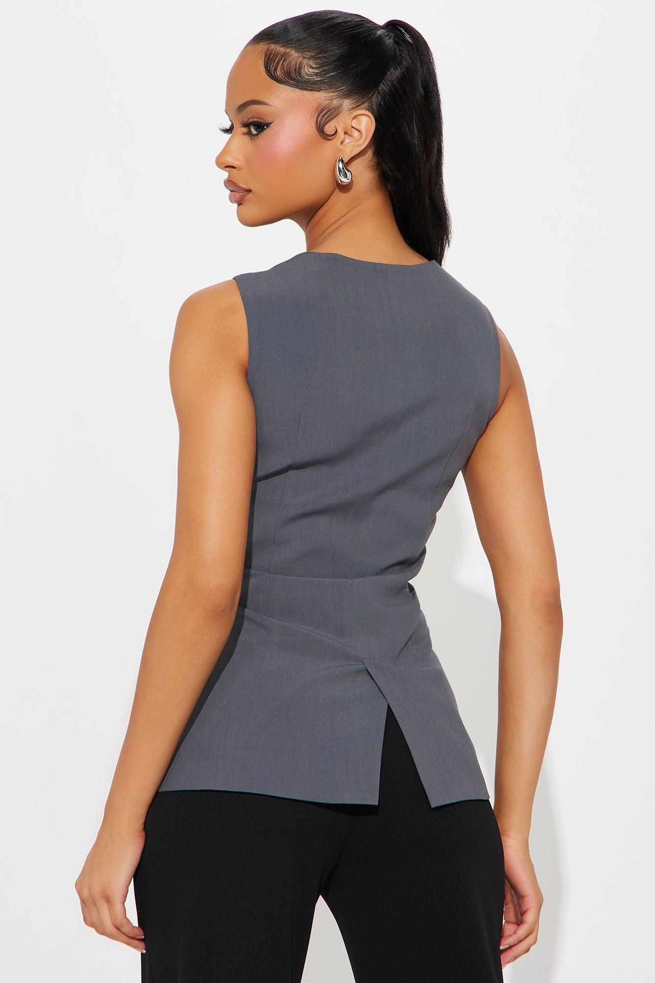 The Carmen Vest - Charcoal Product Image