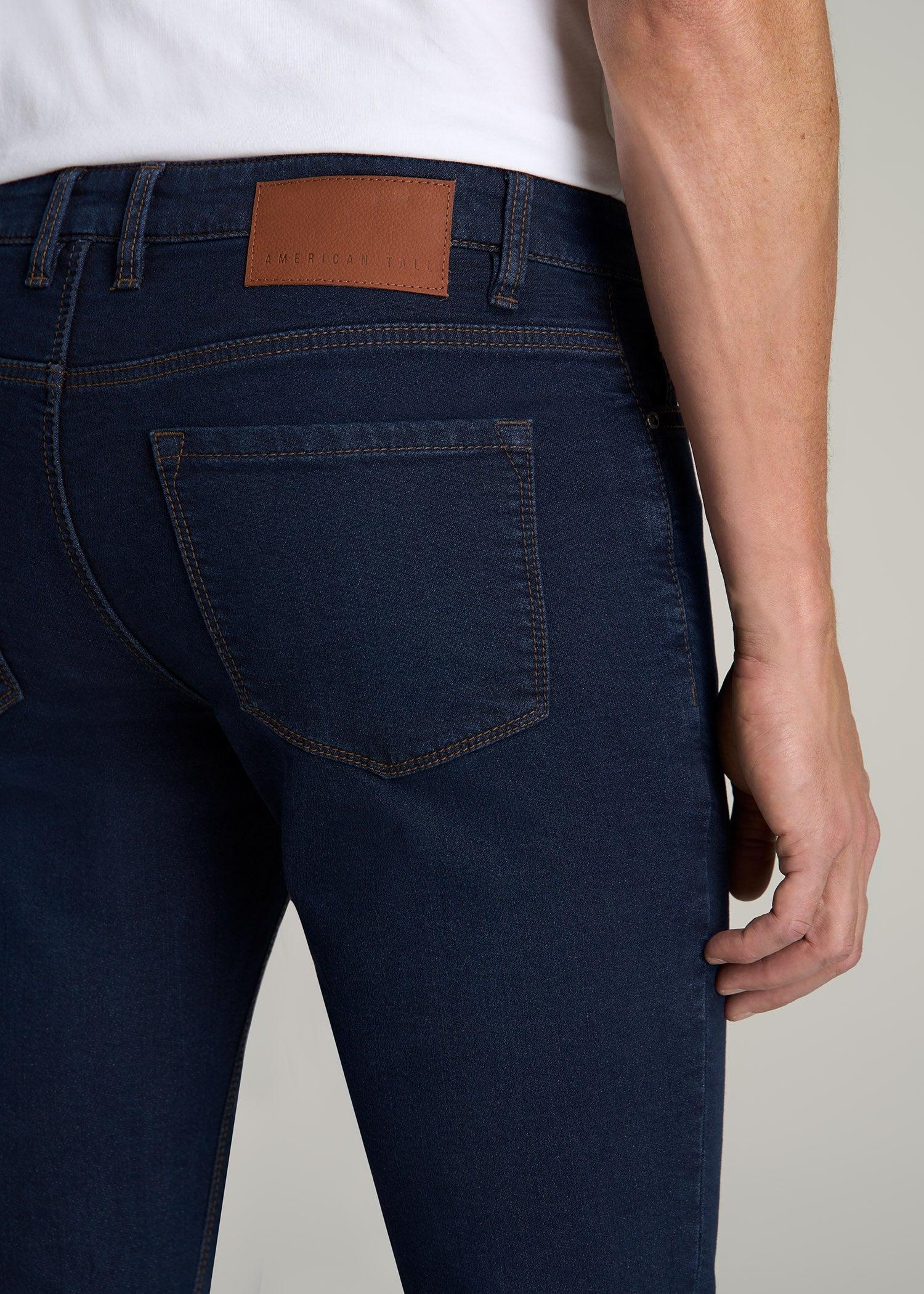 Dylan Slim Fit Fleeced Jeans for Tall Men in Rockies Blue Product Image