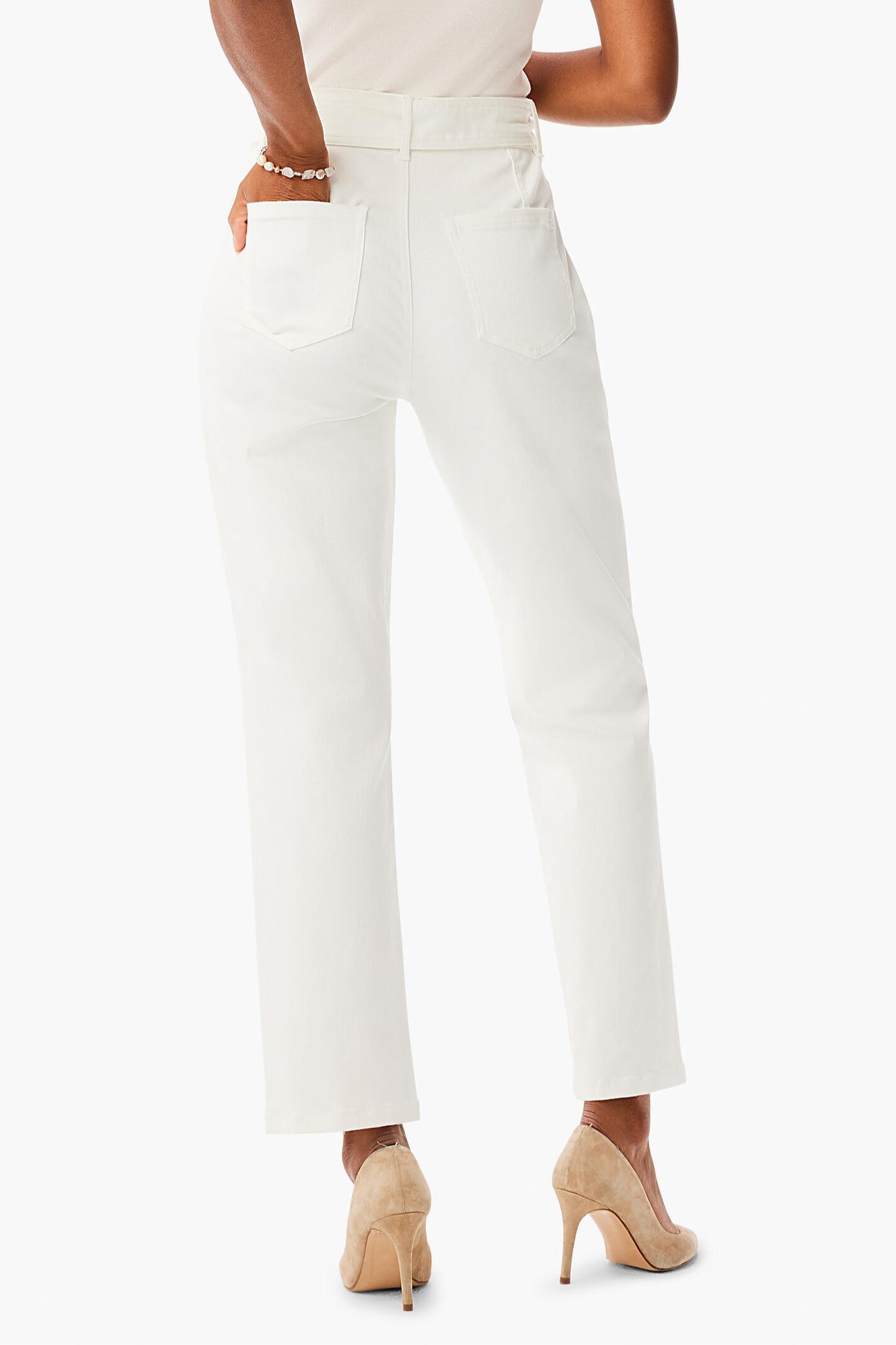 Belted Straight Ankle Jeans Product Image