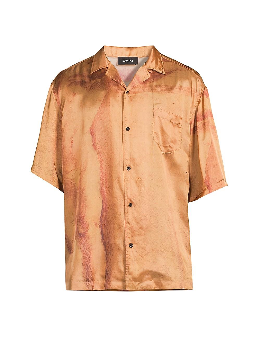 Mens Toute Premire Fois Satin Bowling Shirt Product Image