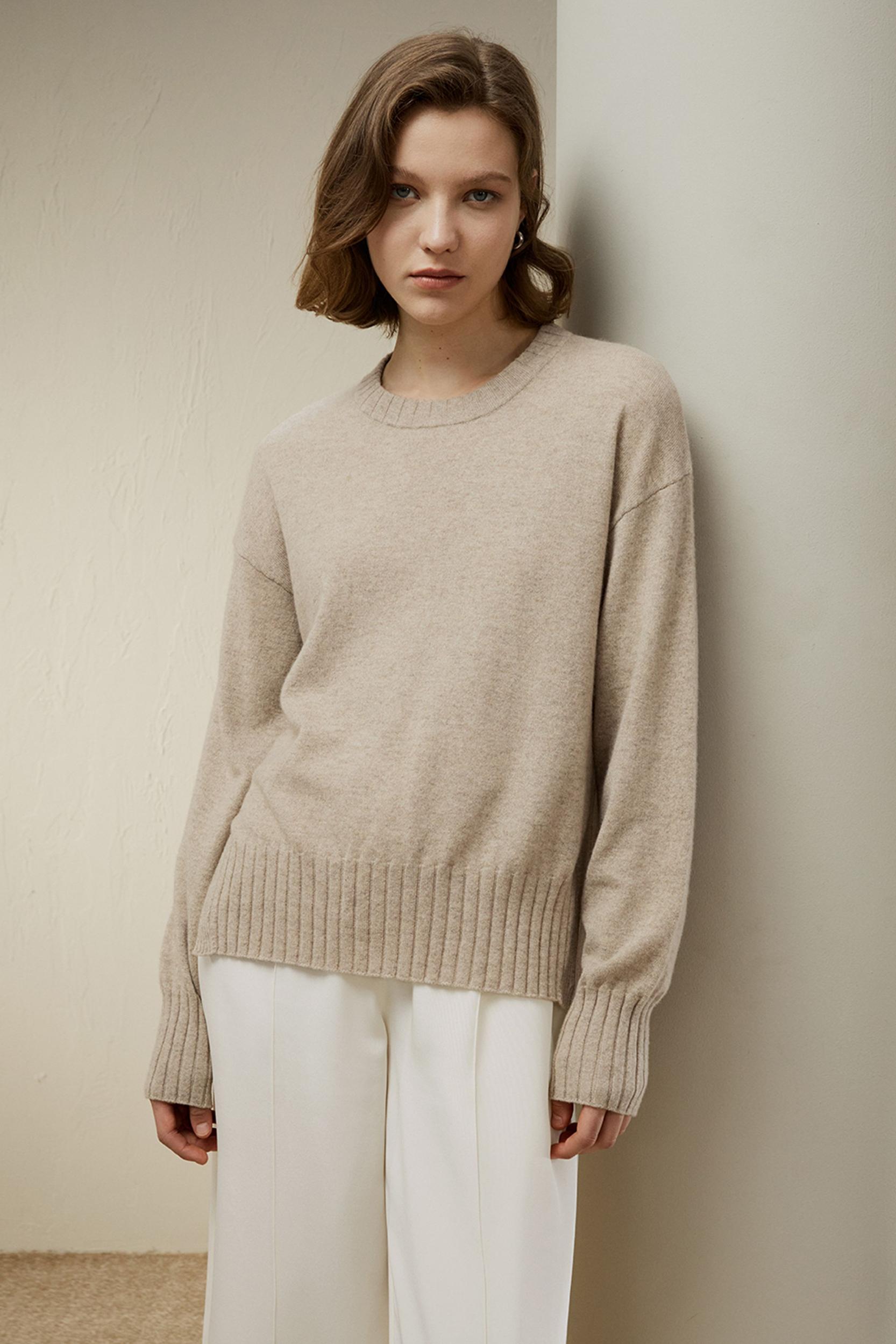 Crew Neck Cashmere Sweater Product Image