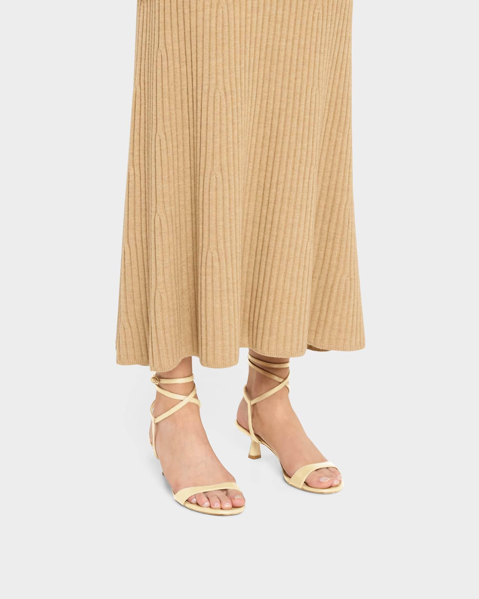 Nudist Leather Ankle-Wrap Sandals Product Image