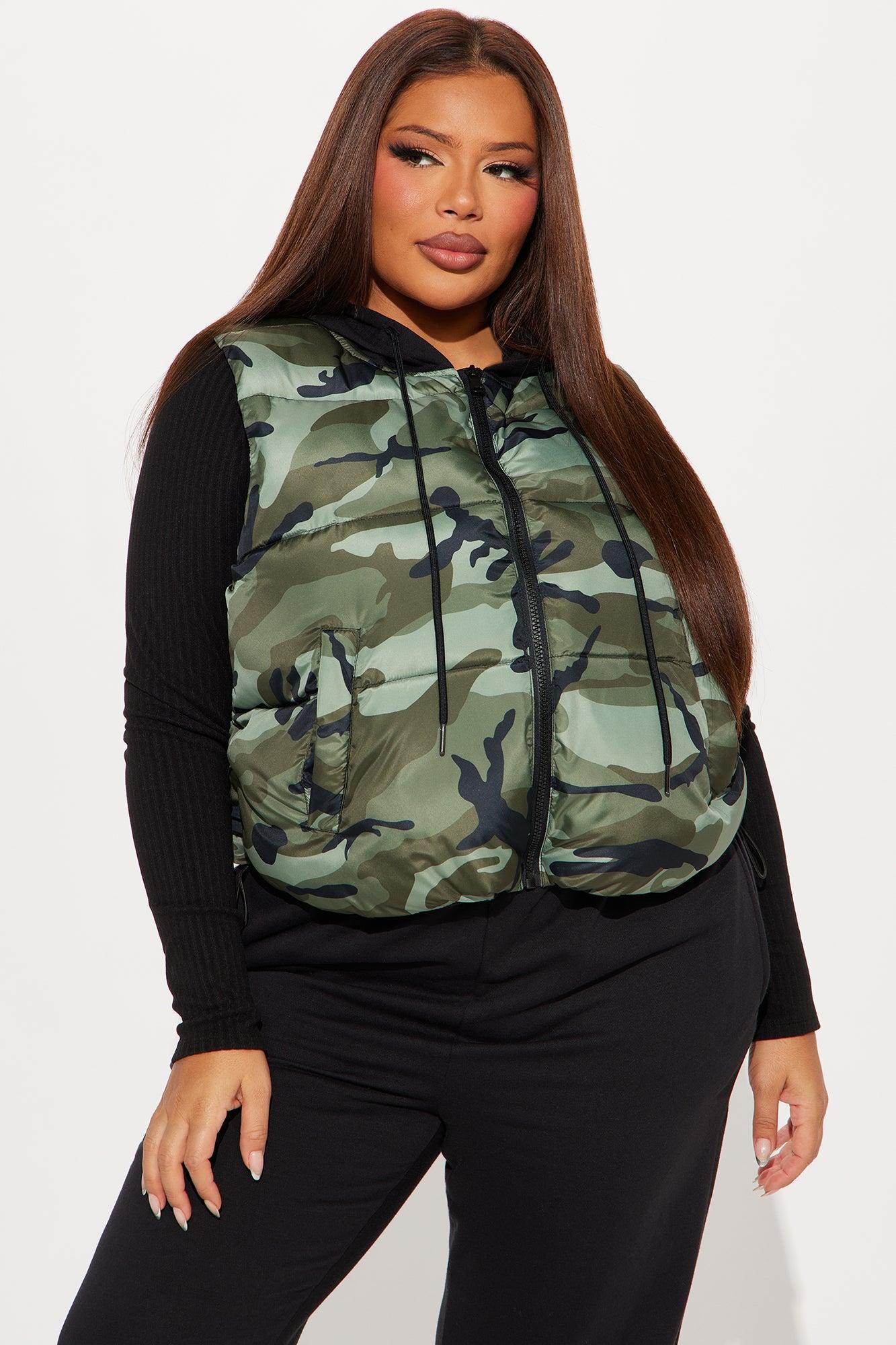 Not Seen Camo Puffer Vest Set - Camouflage Product Image