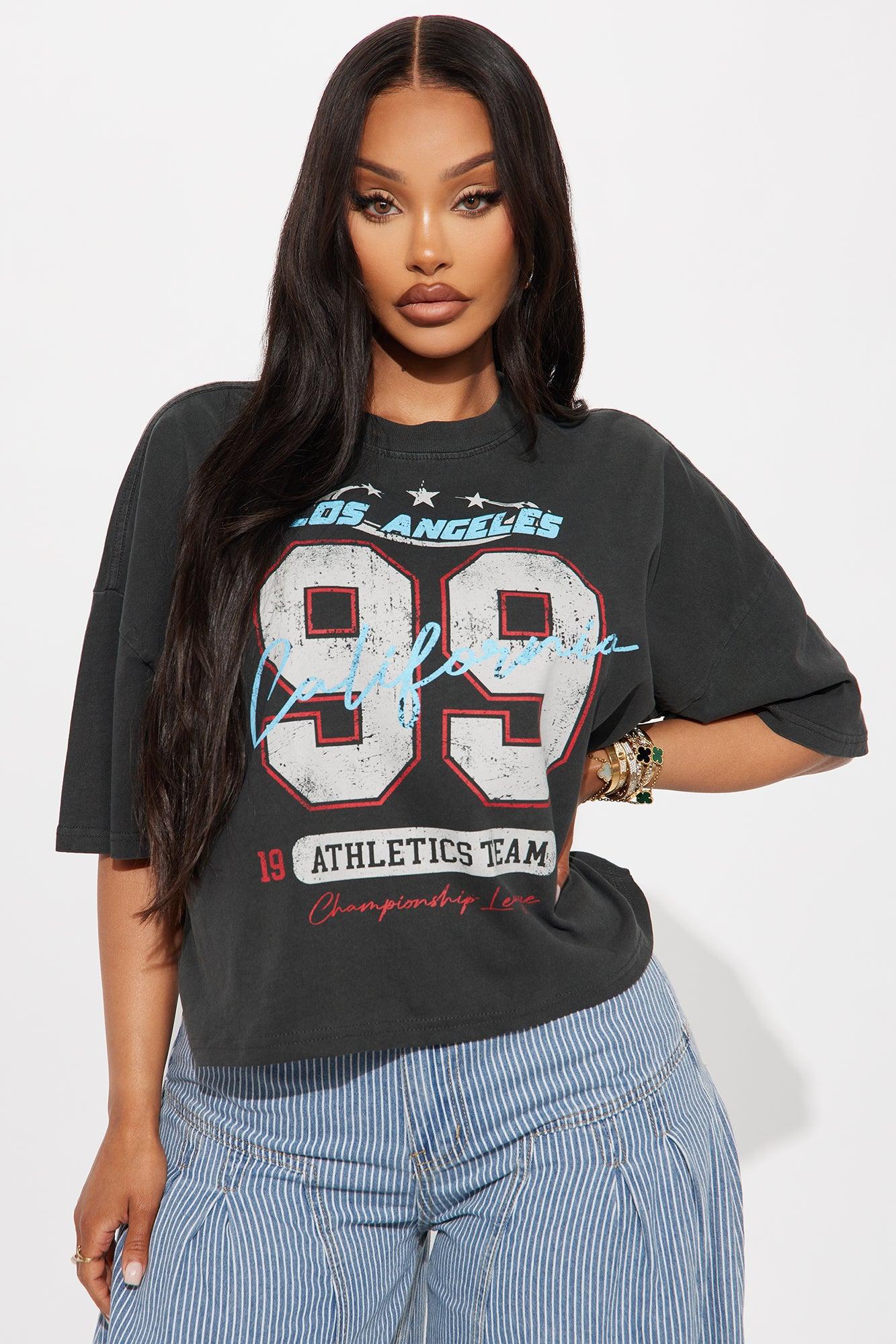 99 California Team Washed Cropped Tee - Black Wash Female Product Image