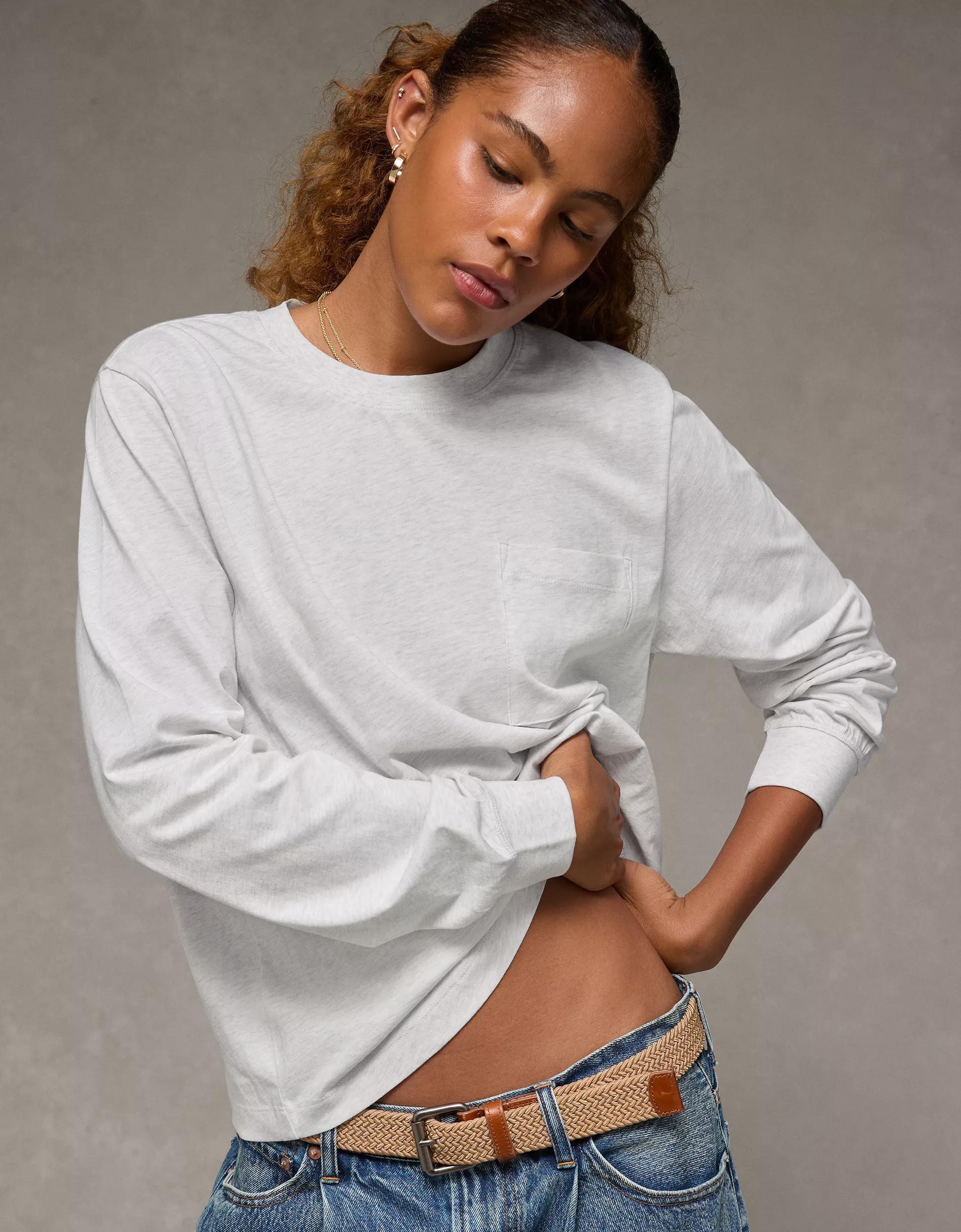 AE Everyday Luxe Long Sleeve T-Shirt Product Image