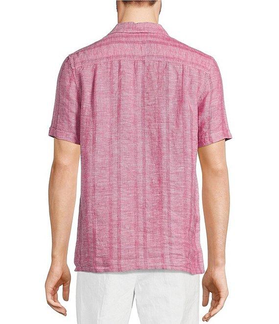 Murano Baird McNutt Linen Slim Fit Dual Pocket Textured Short Sleeve Woven Shirt Product Image