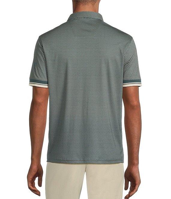 Murano Liquid Luxury Slim Fit Printed Short Sleeve Polo Shirt Product Image