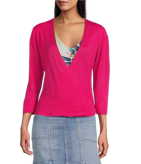 Tommy Bahama Open Front 3/4 Sleeve Cardigan Product Image