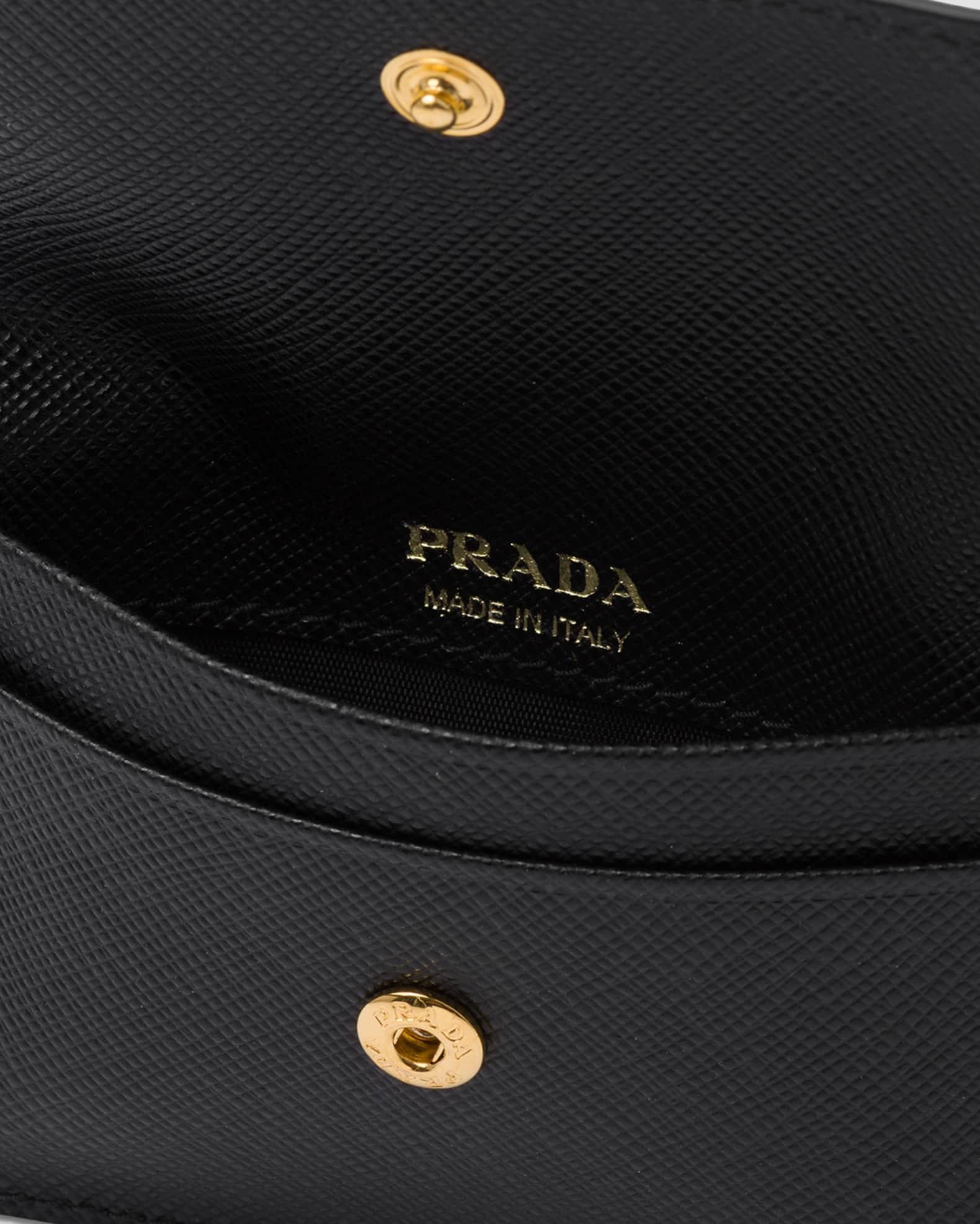 Flap Saffiano Leather Card Holder Product Image