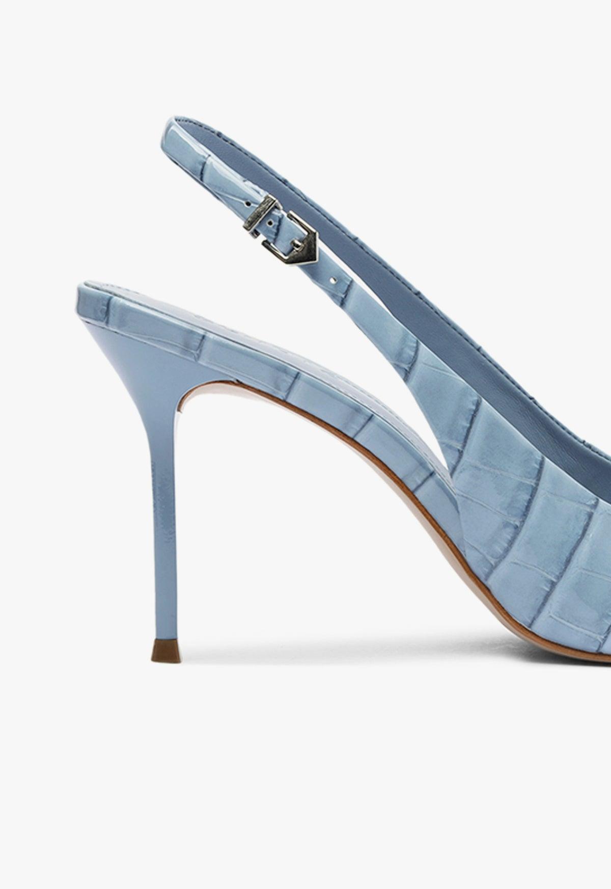 Paola High Stiletto Blue Pump Product Image