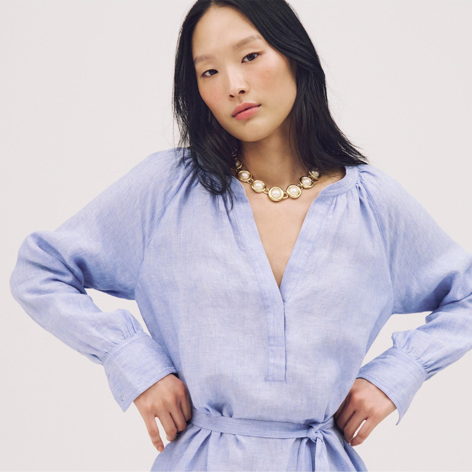 Cabana dress in linen Product Image