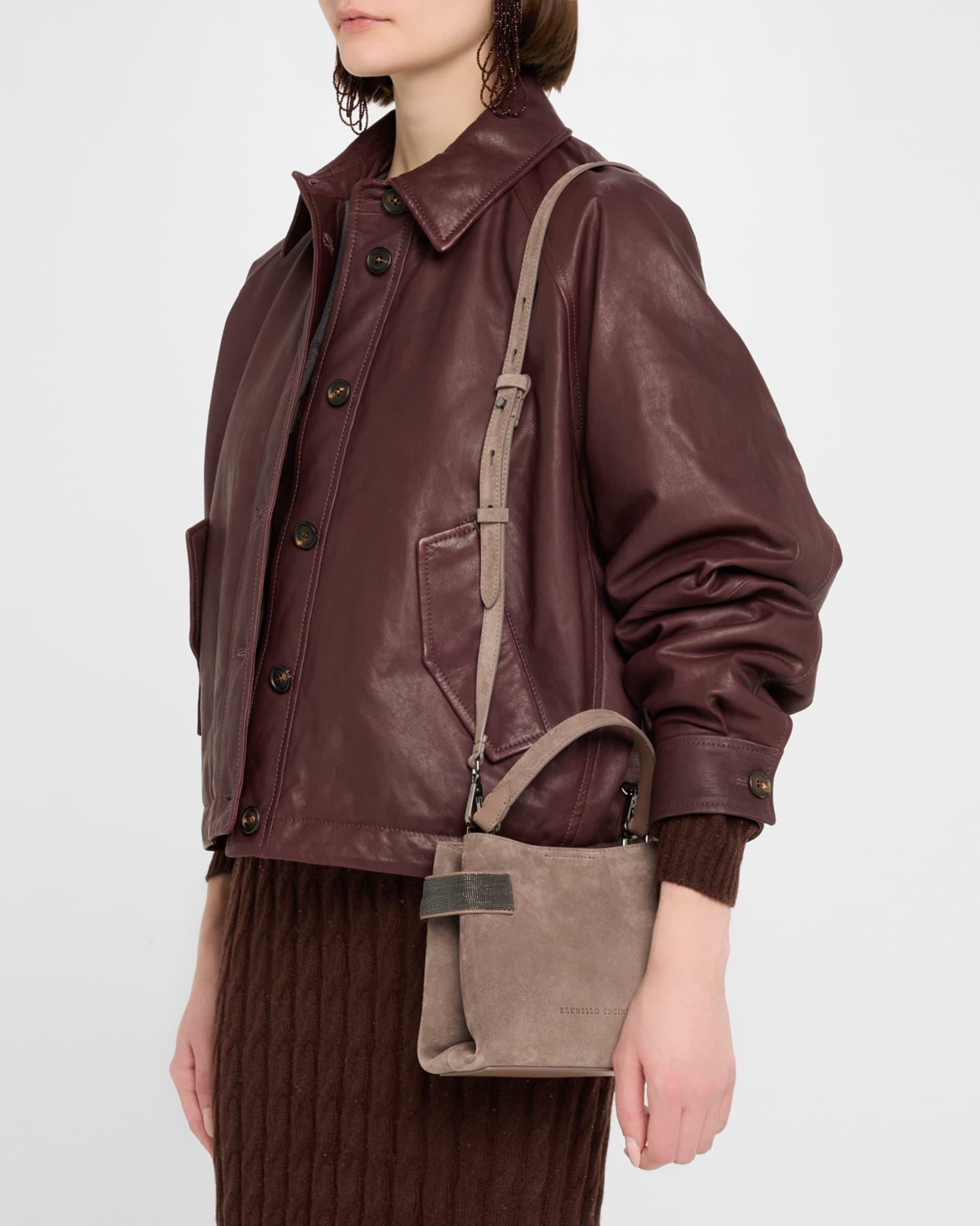 Essense Mini Monili Suede Top-Handle Bag Product Image