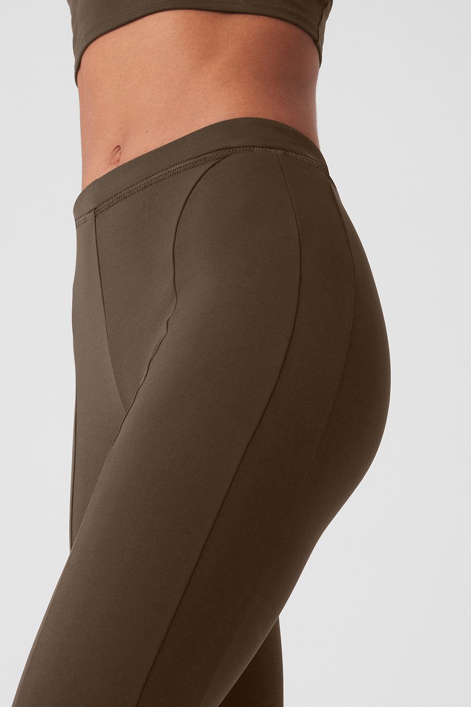 ALO | High-Waist 7/8 Zip It Flare Legging Brown Product Image