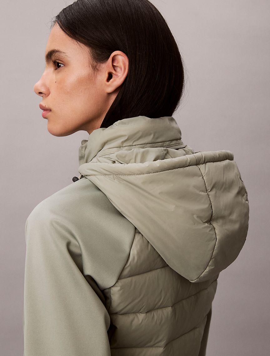 Mixed Media Puffer Jacket Product Image