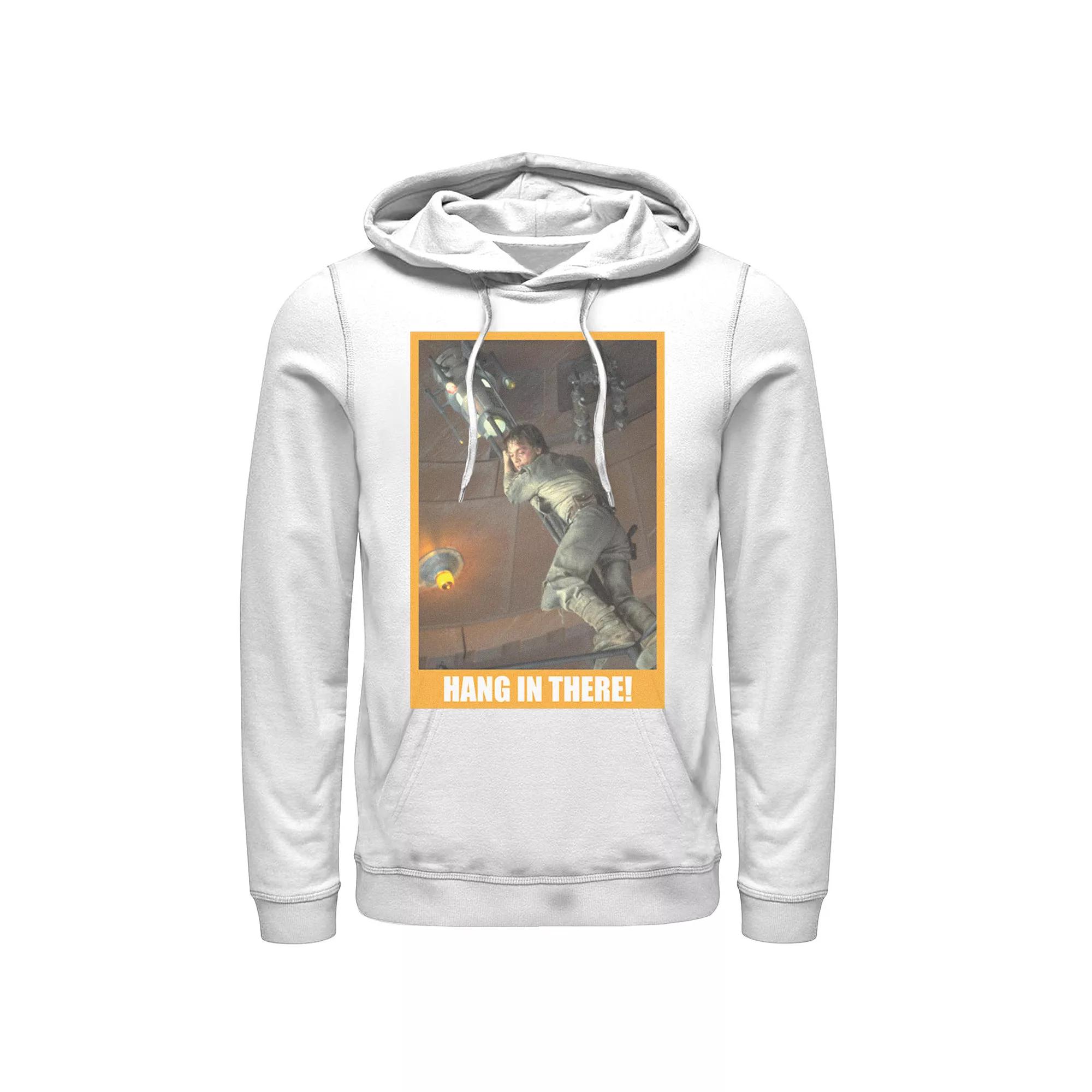 Men's Star Wars Luke Skywalker Hang In There Poster Hoodie, Size: XXL, White Product Image