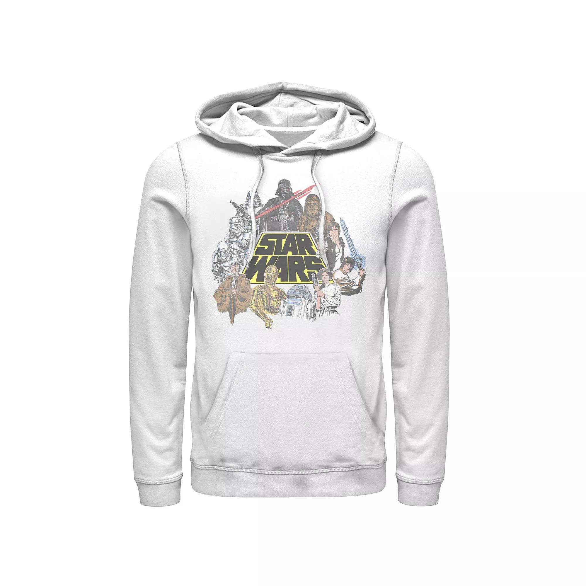 Men's Star Wars Classic Characters Cast Line Art Graphic Pullover Hoodie,  Product Image