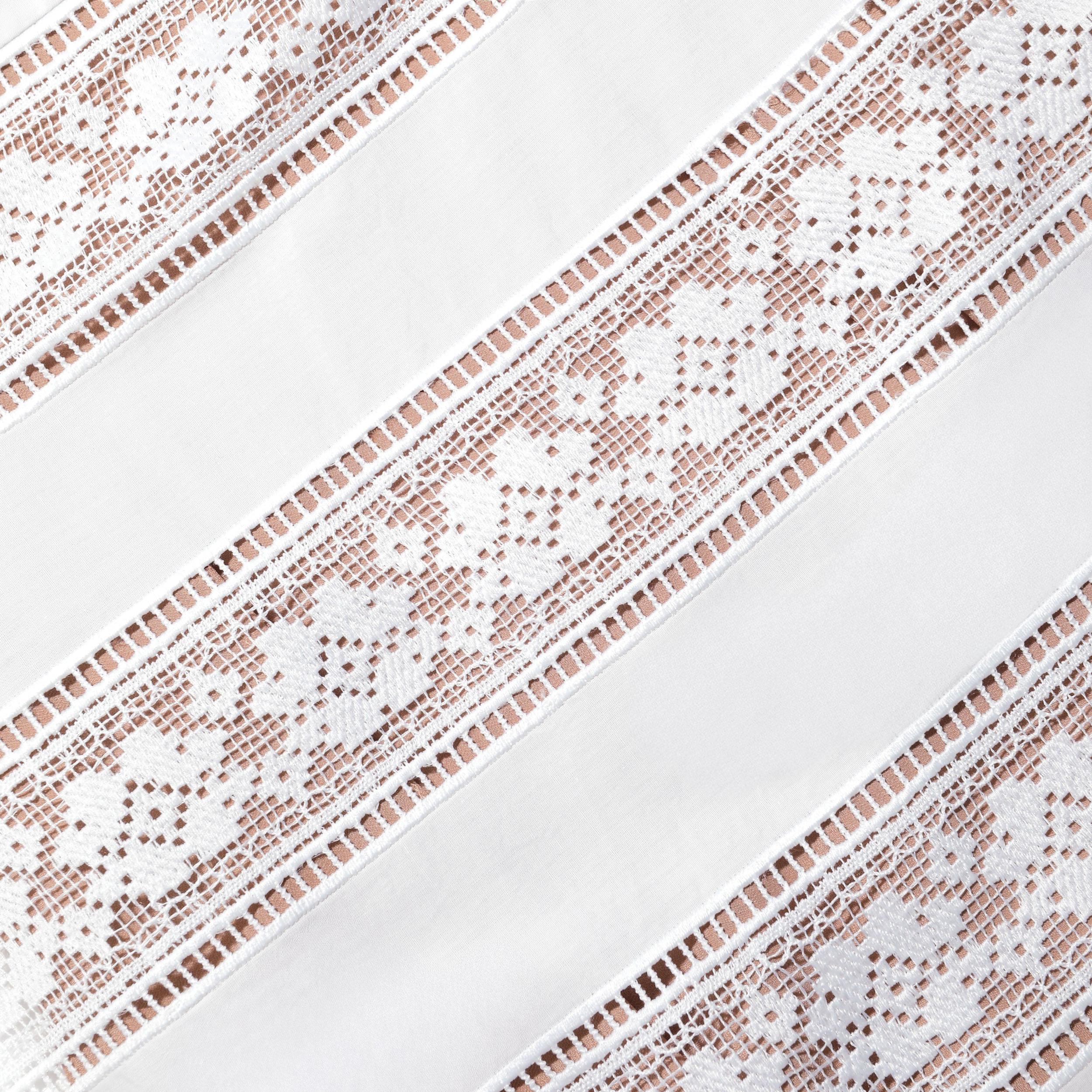 White Cotton Embroidered Midi Dress Product Image