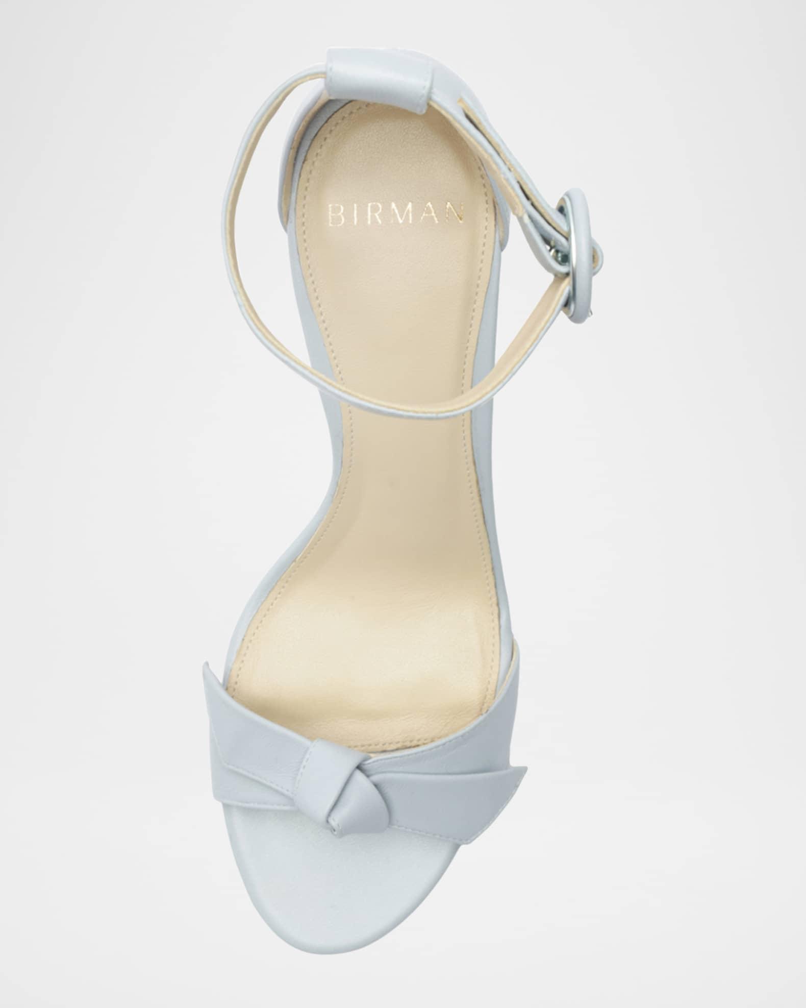 Clarita Knot Ankle-Strap Leather Sandals  Product Image