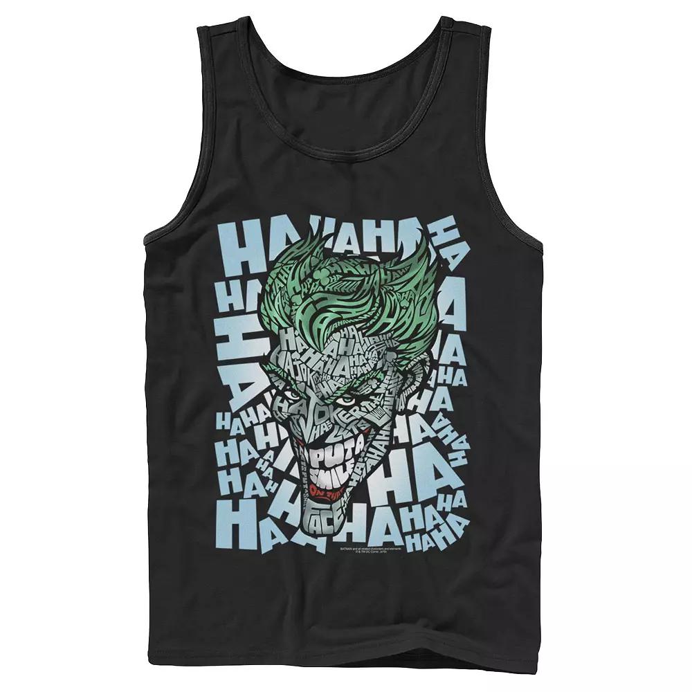 Men's DC Comics The Joker Text Fill Tank Top,  Product Image