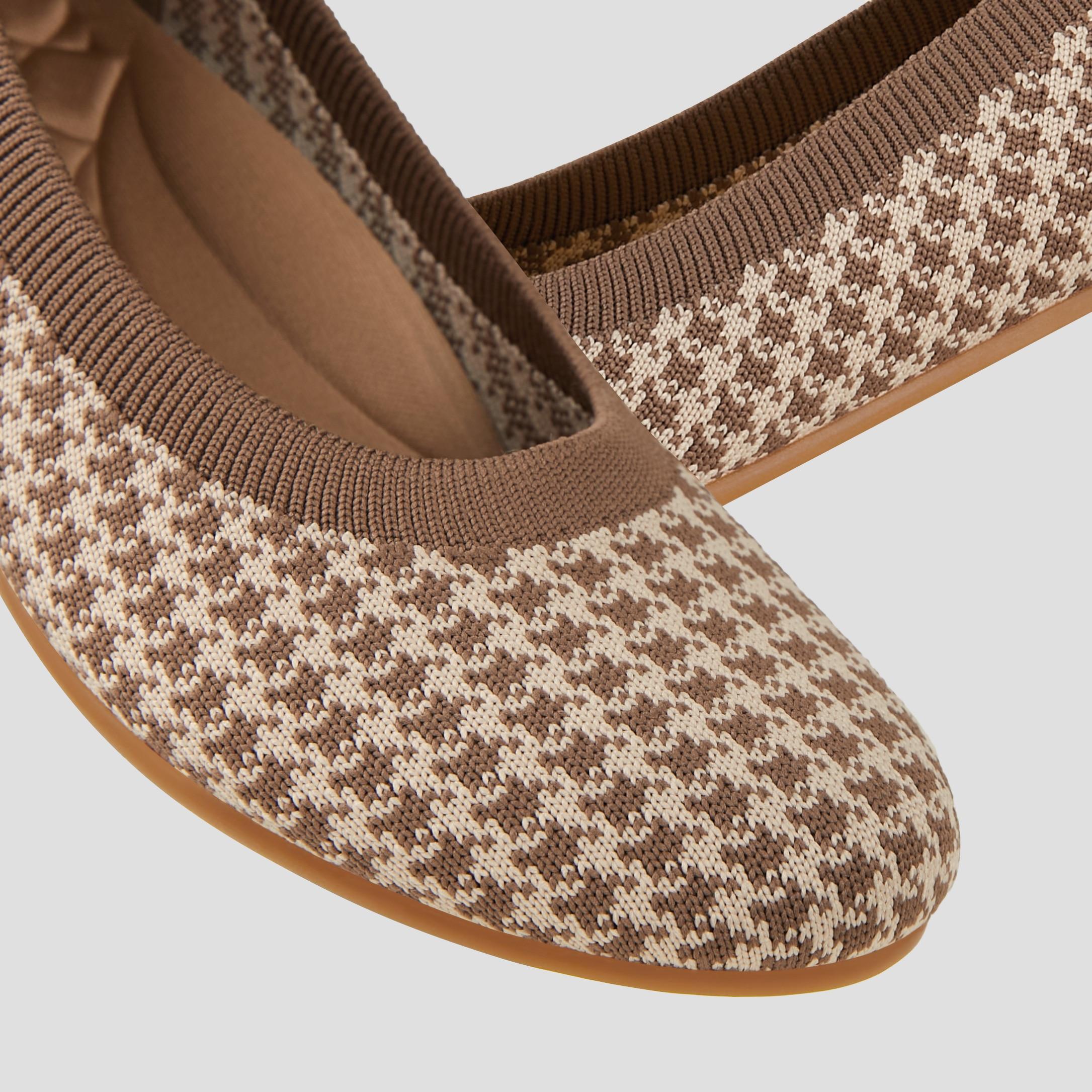 Water-Repellent Round-Toe Walking Flats (Claire Walker) Product Image