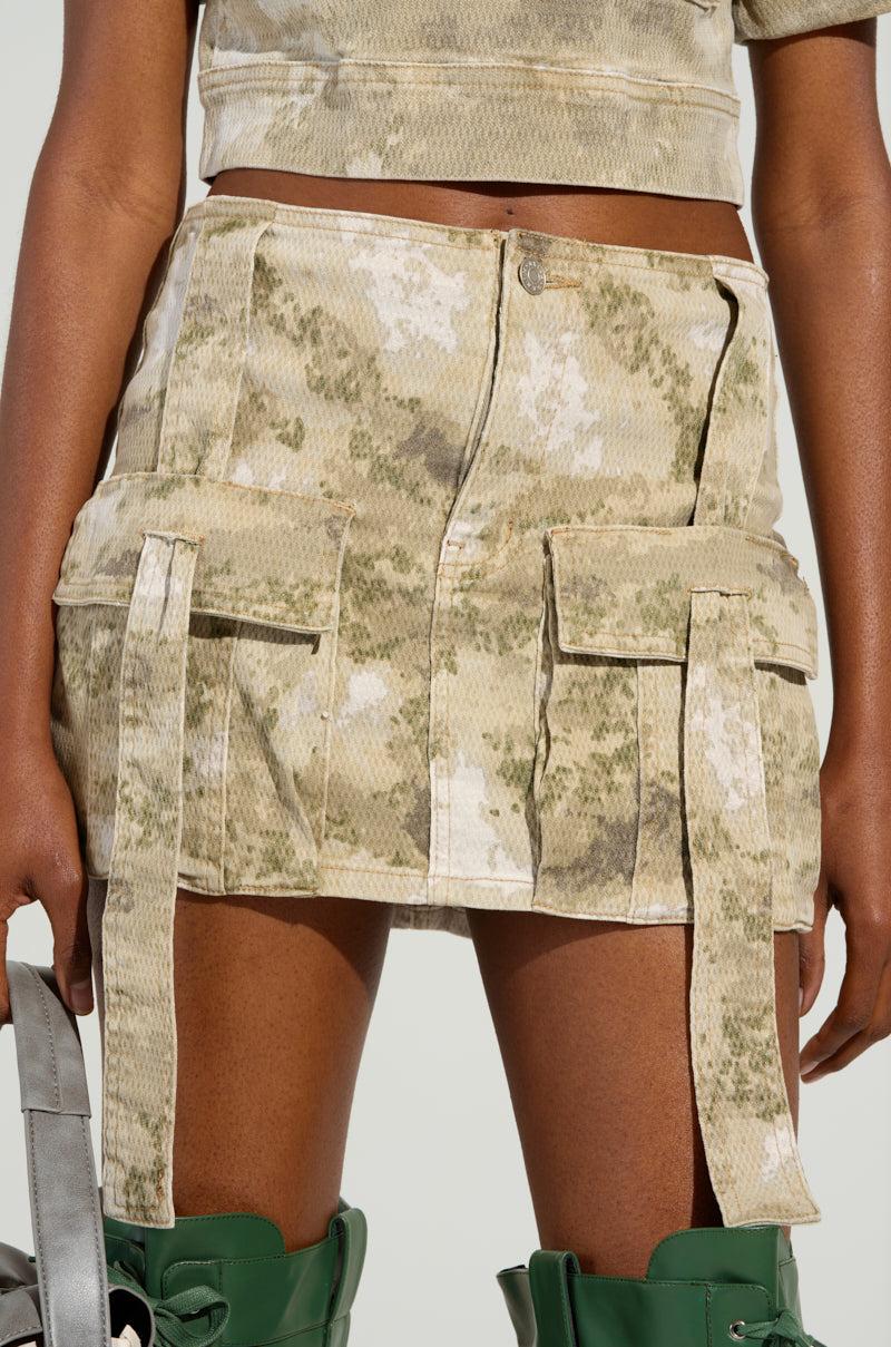 READY FOR WHATEVER CAMO MINI SKIRT Product Image