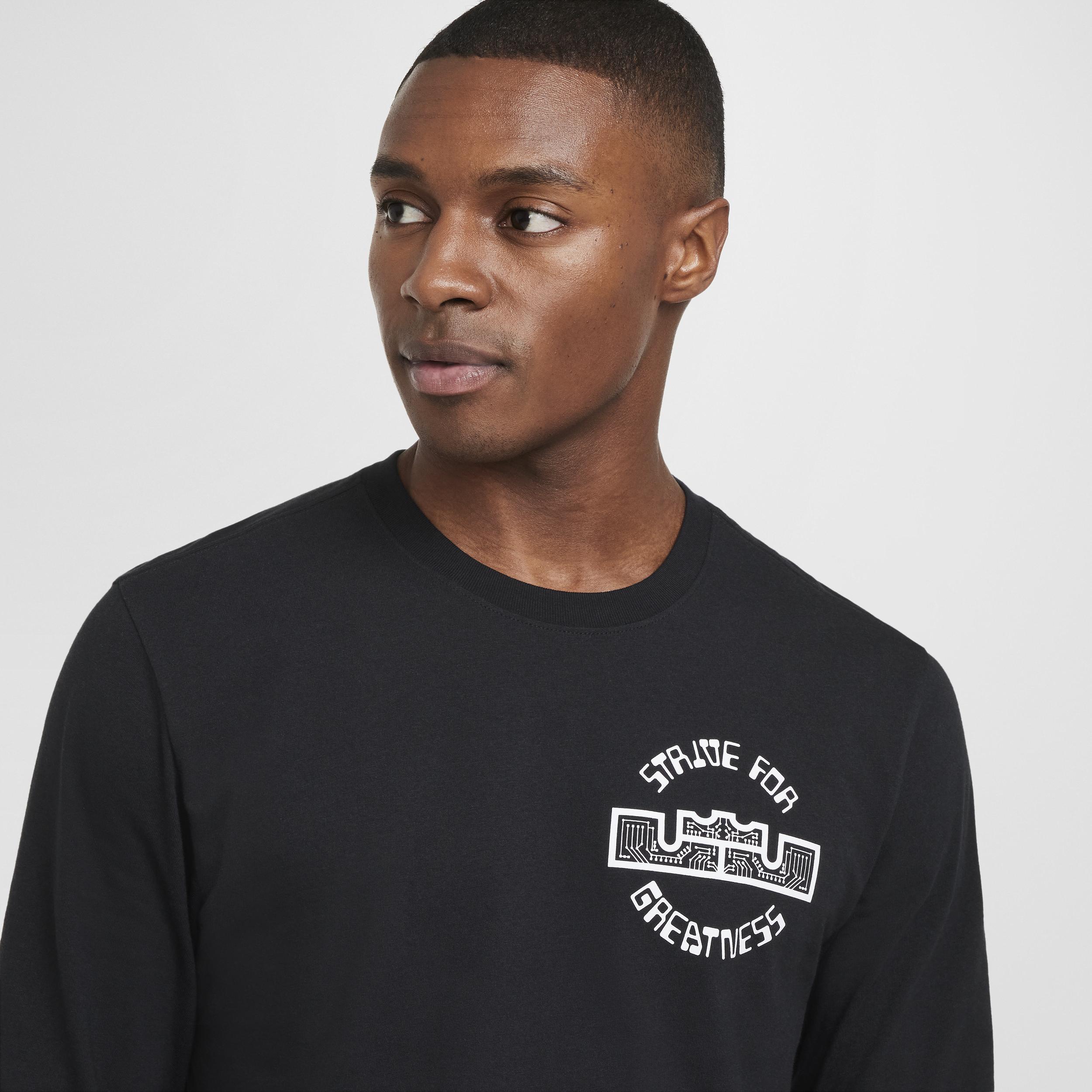 Nike Mens LeBron Max90 Long-Sleeve Basketball T-Shirt | HF6191-010 Product Image