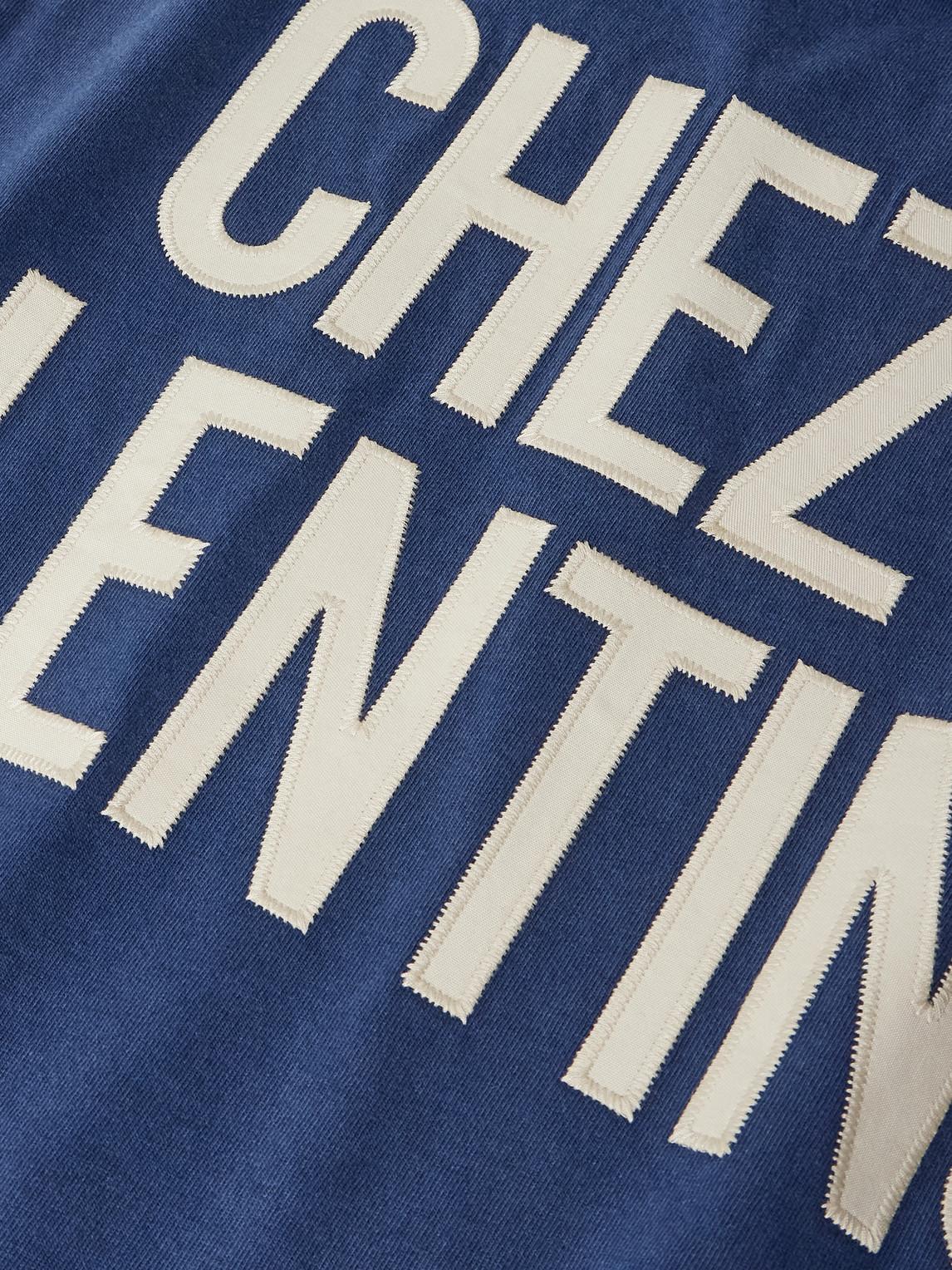 VALENTINO Garavani Navy Cotton T-shirt In Blue Product Image