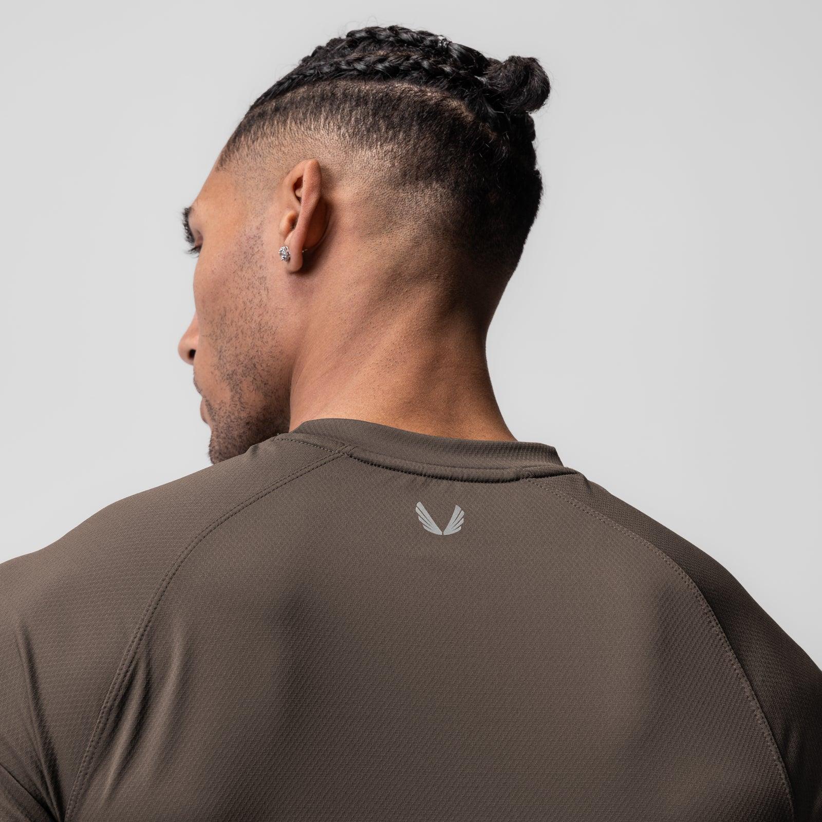 0918. AeroSilver® Fitted Tee - Deep Taupe Product Image