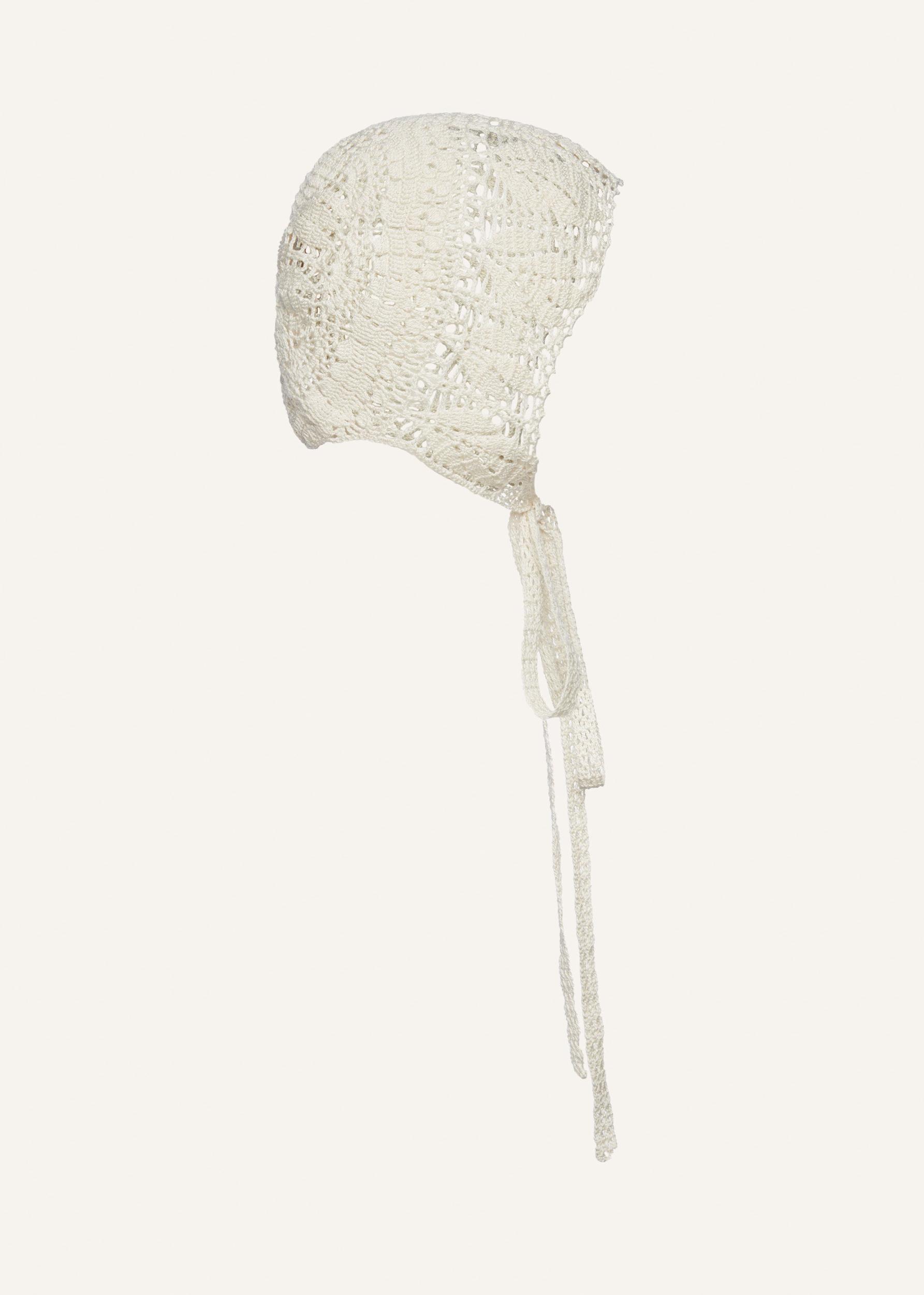 Crochet bonnet in cream Product Image