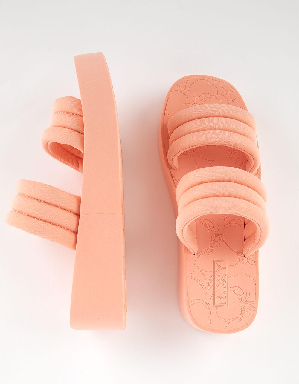 ROXY Totally Tubular Womens Slide Sandals - PEACH Product Image