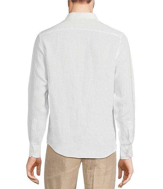 Murano Baird McNutt Linen Slim Fit Placed Texture Long Sleeve Woven Shirt Product Image