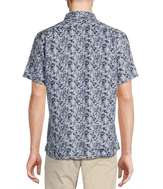 Cremieux Blue Label French Linen Paisley Print Short Sleeve Woven Shirt Product Image