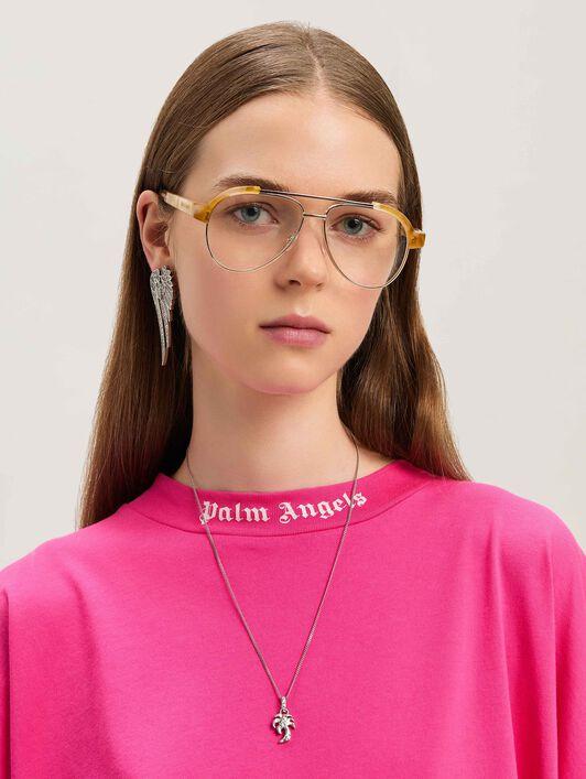 BACK CURVED LOGO LOOSE TEE FUCHSIA - SOF Product Image