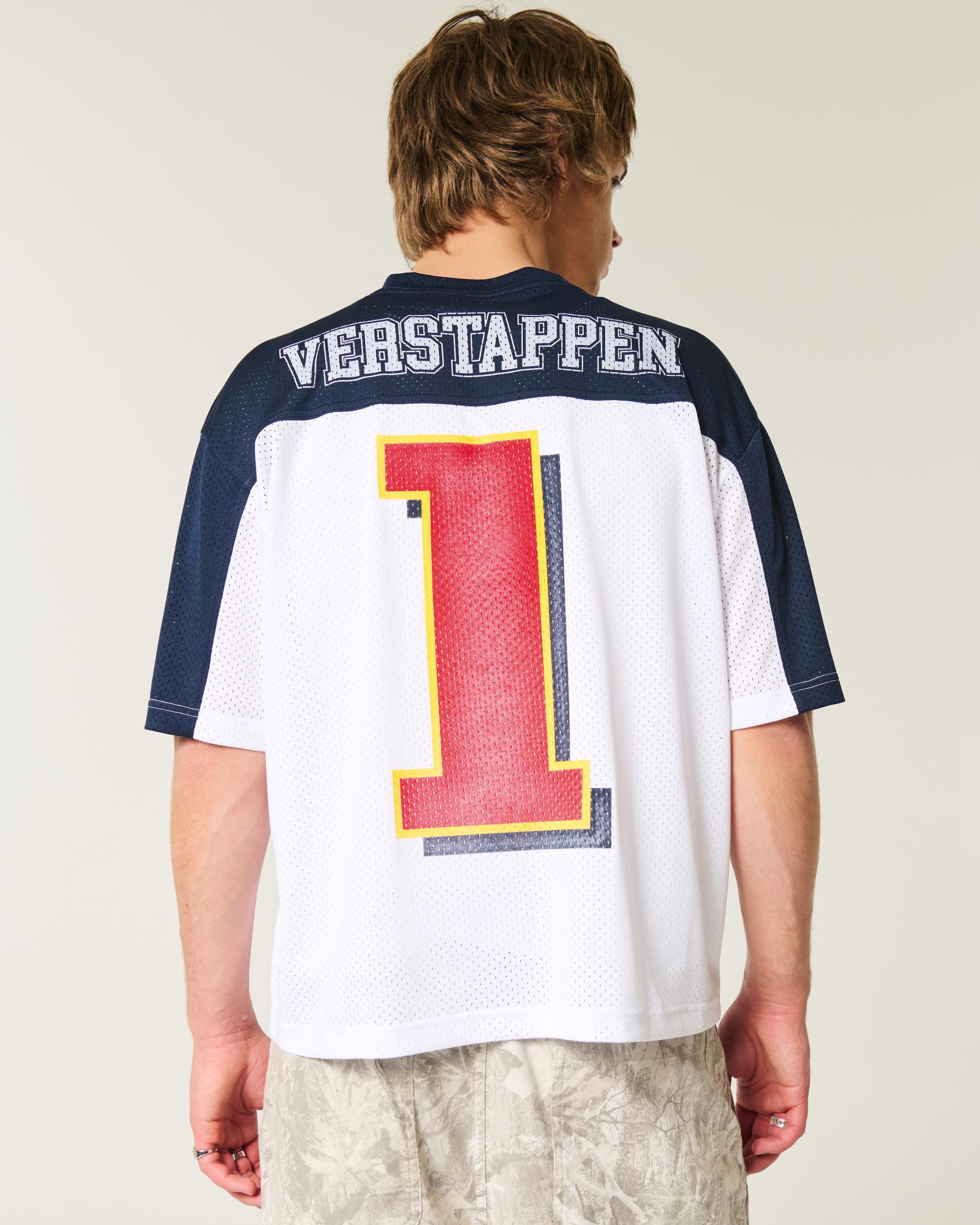 Boxy Crop Oracle Red Bull Graphic Jersey Product Image