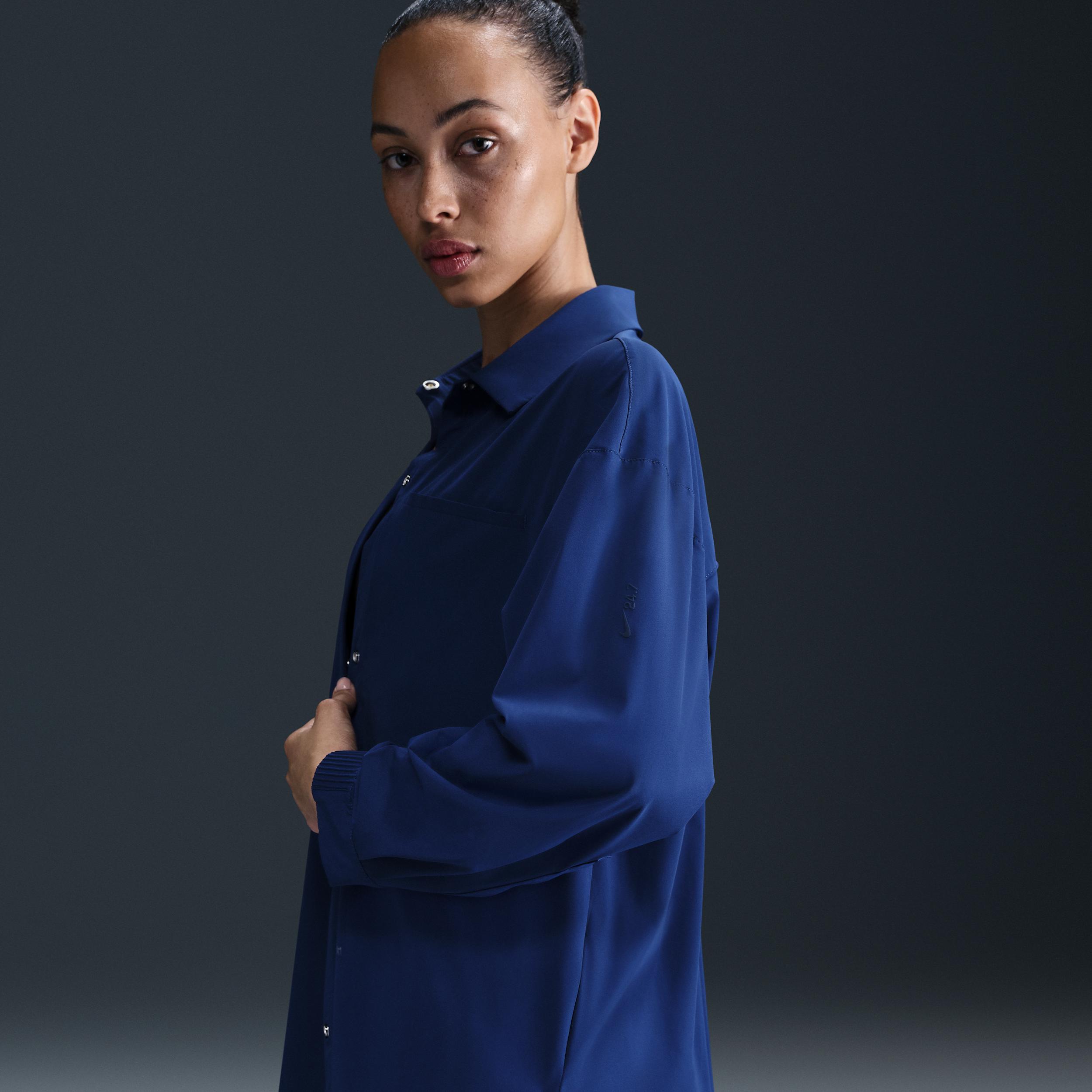 Nike Womens 24.7 PerfectStretch Dri-FIT Oversized Long-Sleeve Shirt | HM8385-455 Product Image