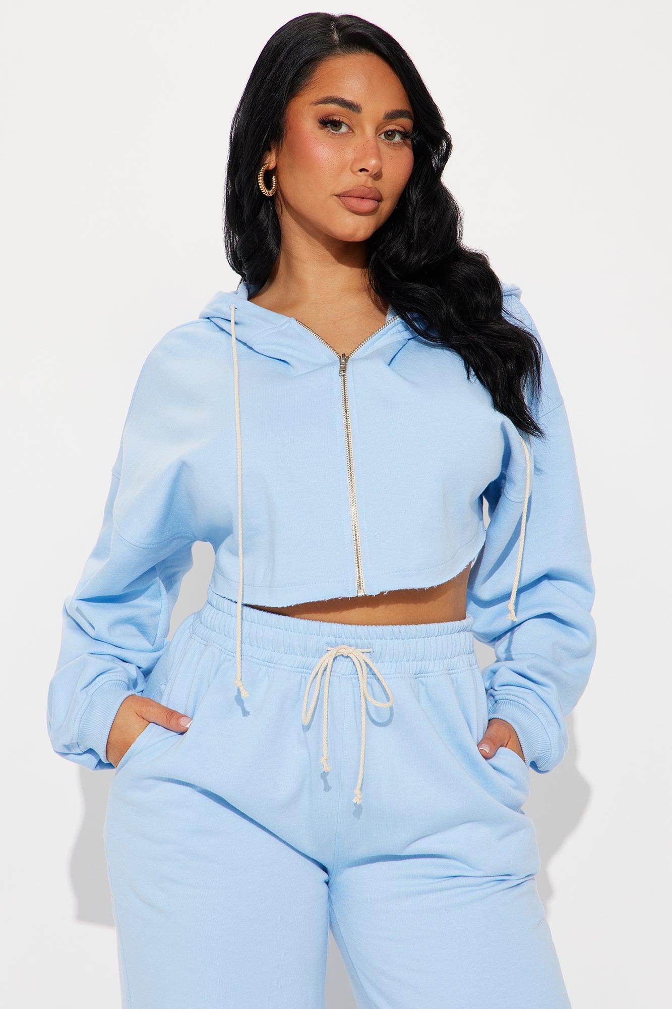 On The Way Sweatpant Set - Light Blue Product Image