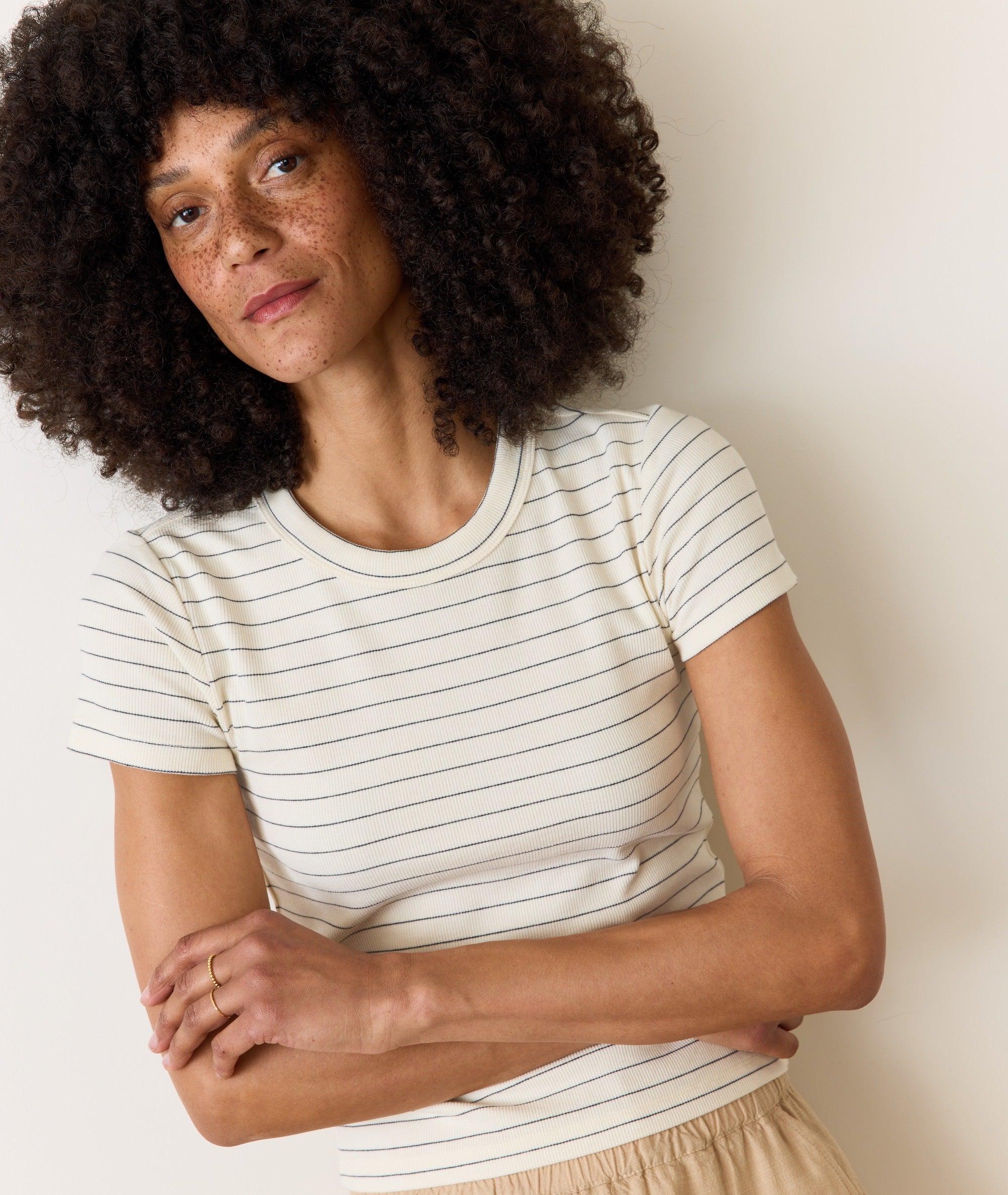 Lexi Rib Sun-In Crew Tee Product Image