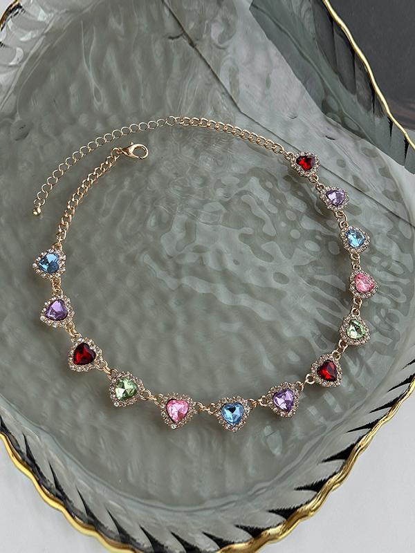 Geometric Heart Shape Necklaces Accessories Product Image