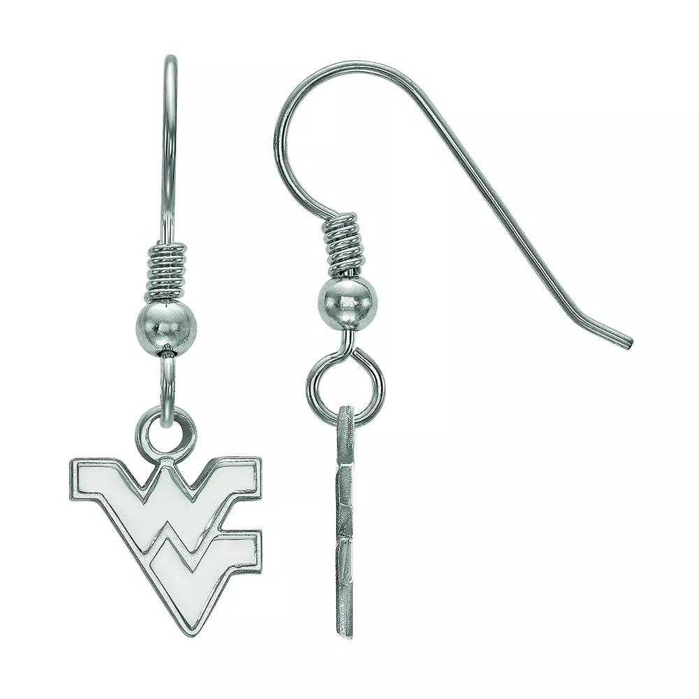 LogoArt Sterling Silver West Virginia Mountaineers Extra Small Dangle Earrings, Womens Product Image