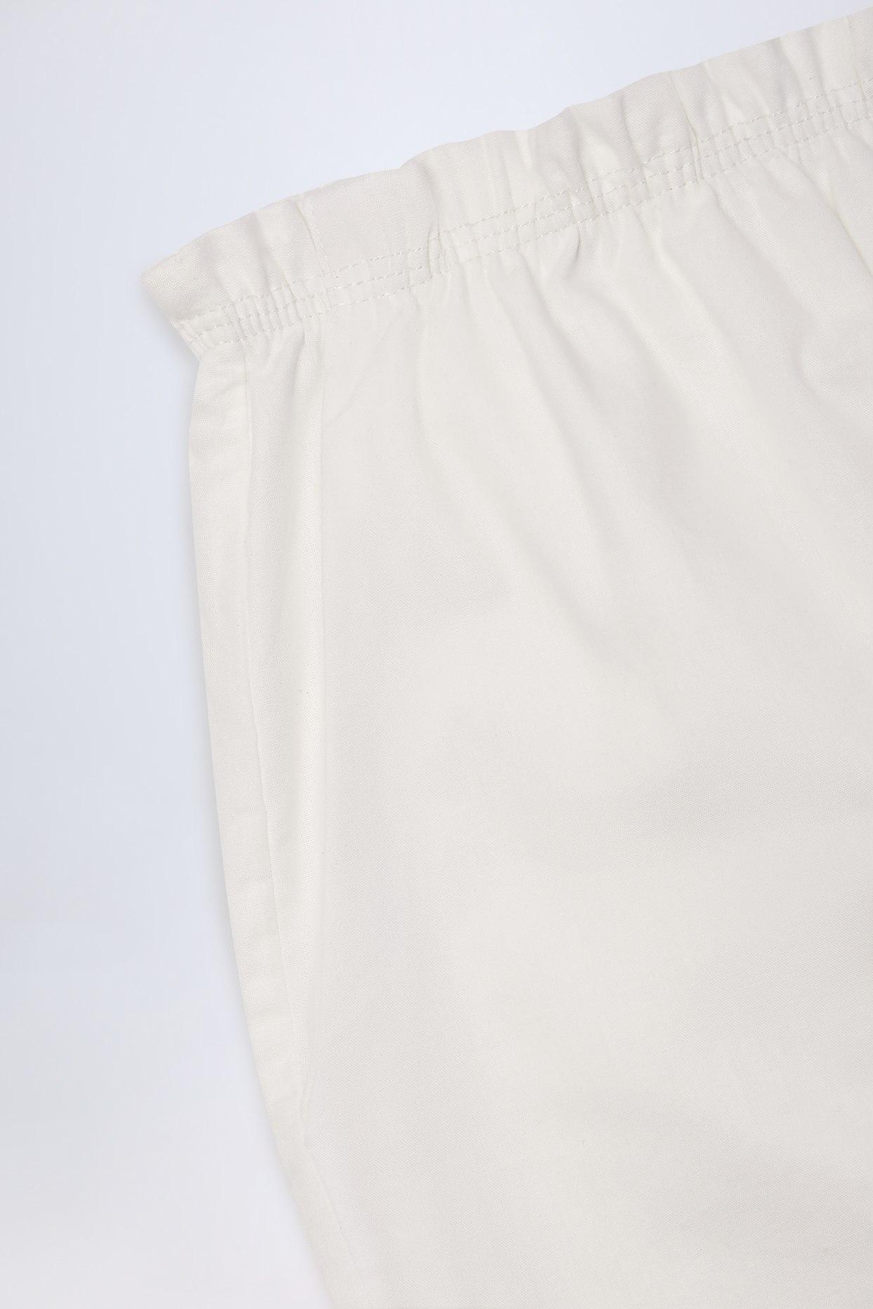 Wide-Leg Cotton-Poplin Trousers in White Product Image