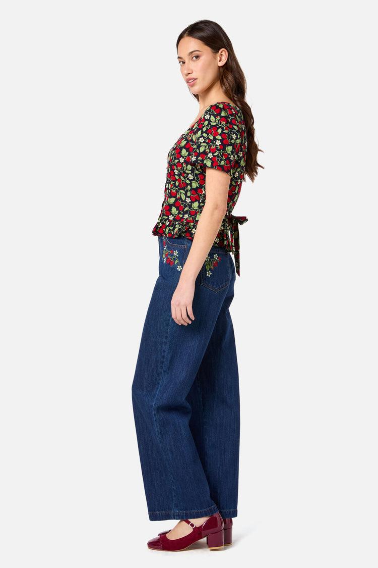 Raspberry Short Sleeve Top Product Image