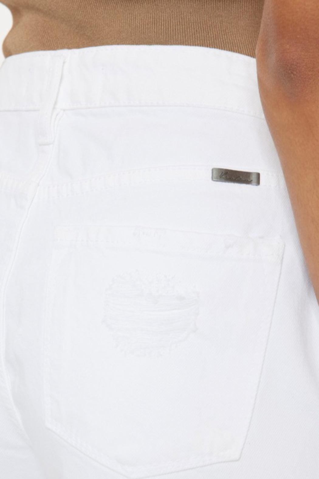White Denim Shorts Product Image